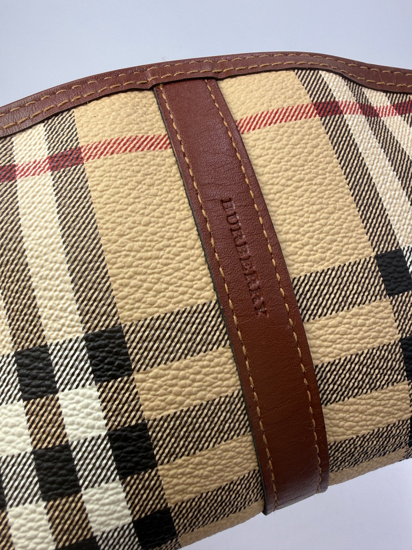 Burberry Coated Canvas Novacheck Cosmetics Pouch