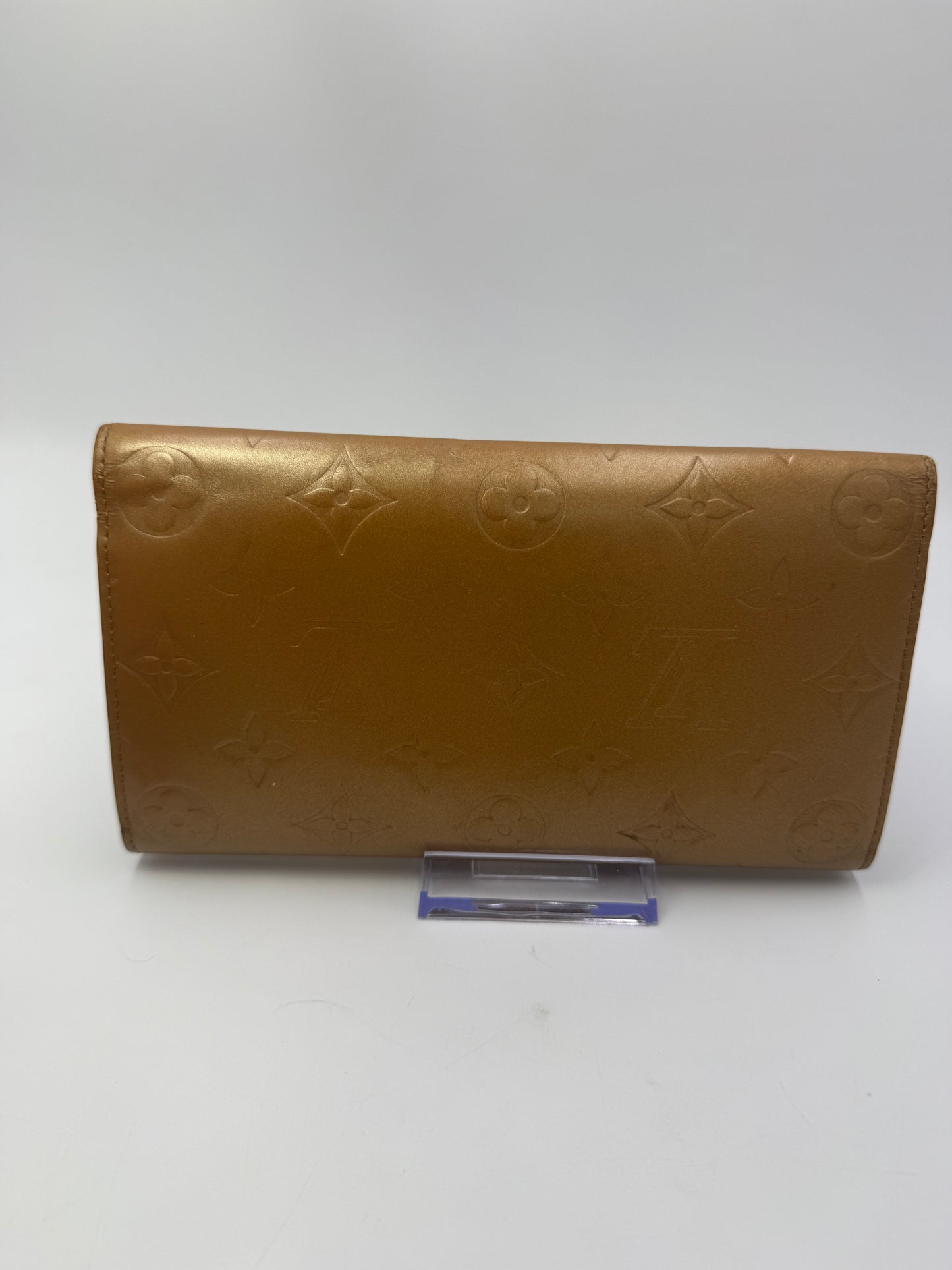 Louis Vuitton Matte Gold Vernis International Wallet TH1098