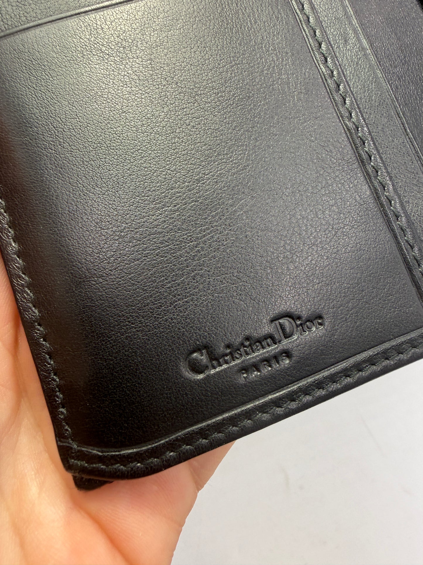 Christian Dior Black Trotter Saddle Long Wallet