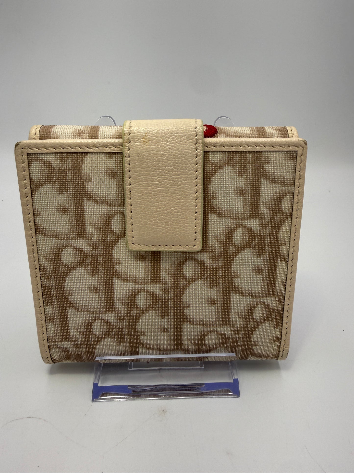 Christian Dior Embroidered Floral Trotter Compact Wallet