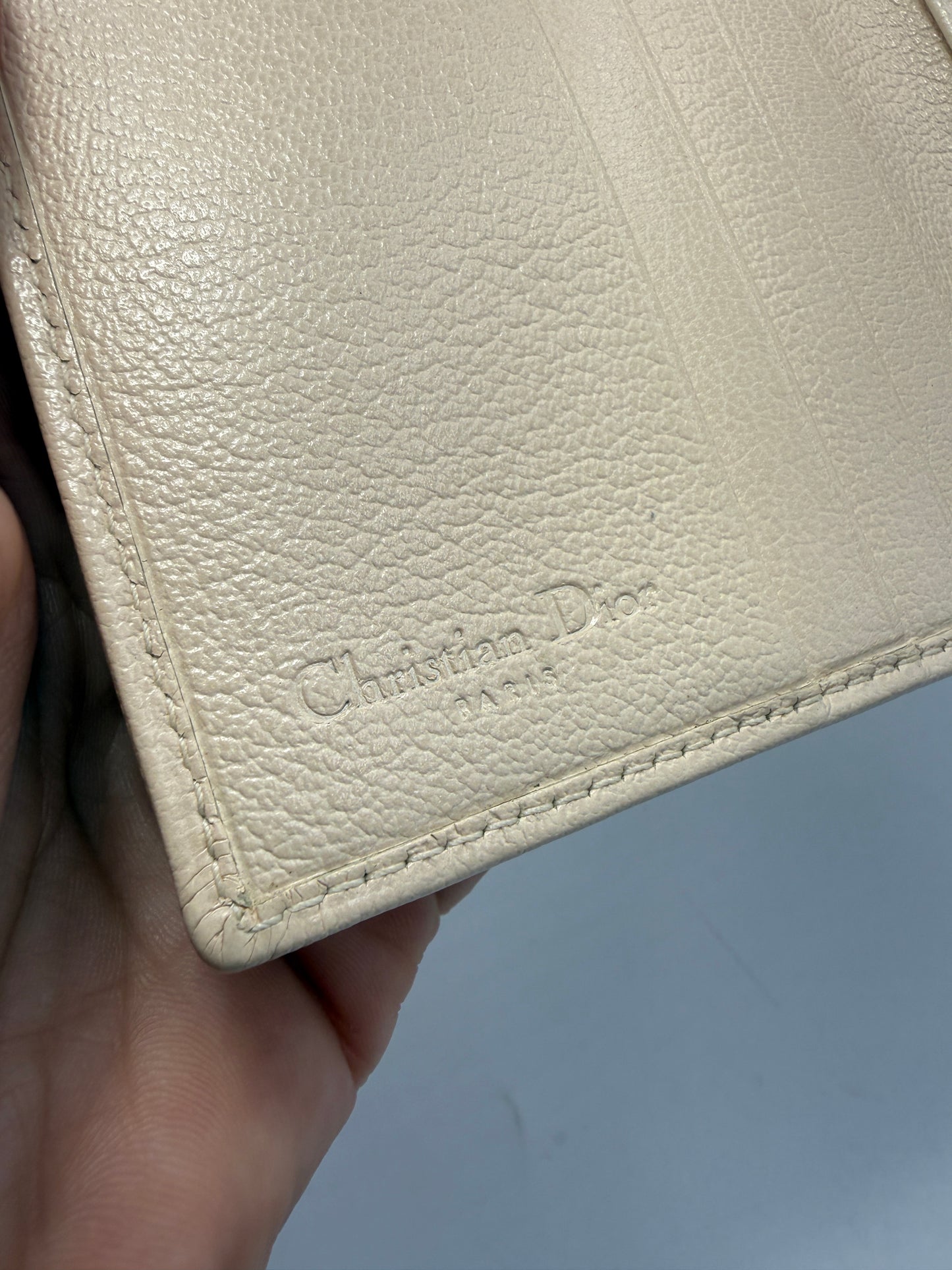Christian Dior Embroidered Floral Trotter Compact Wallet