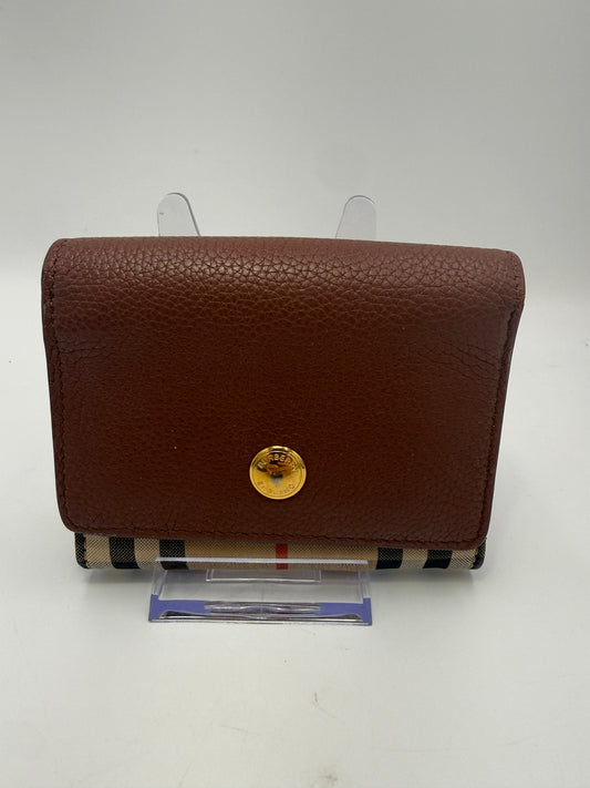 Burberry Novacheck Canvas Compact Trifold Wallet