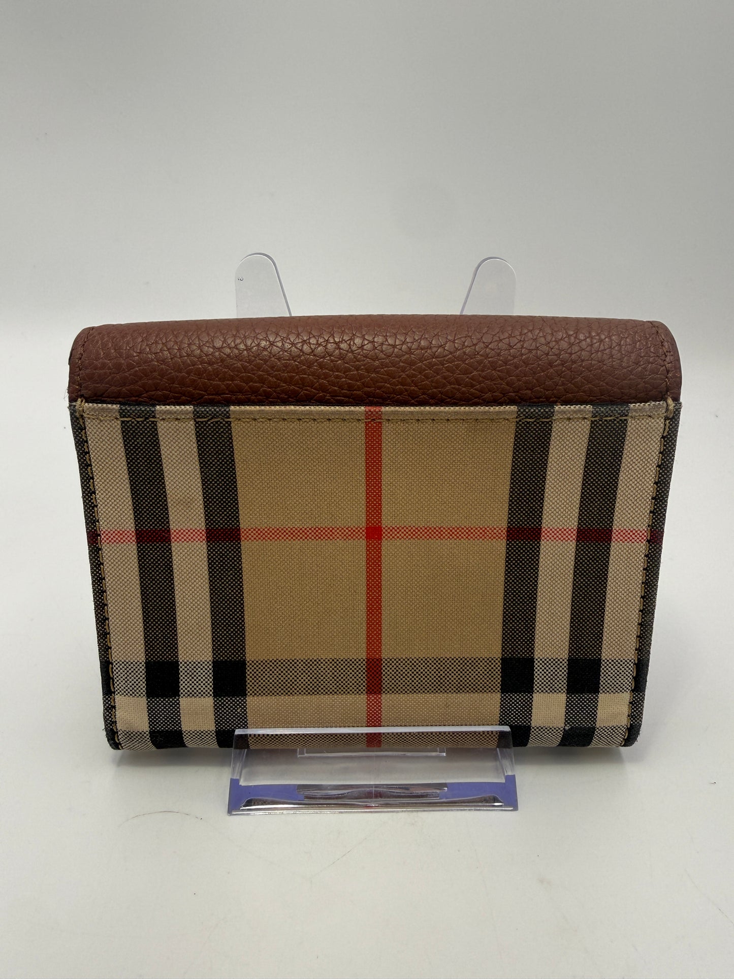 Burberry Novacheck Canvas Compact Trifold Wallet