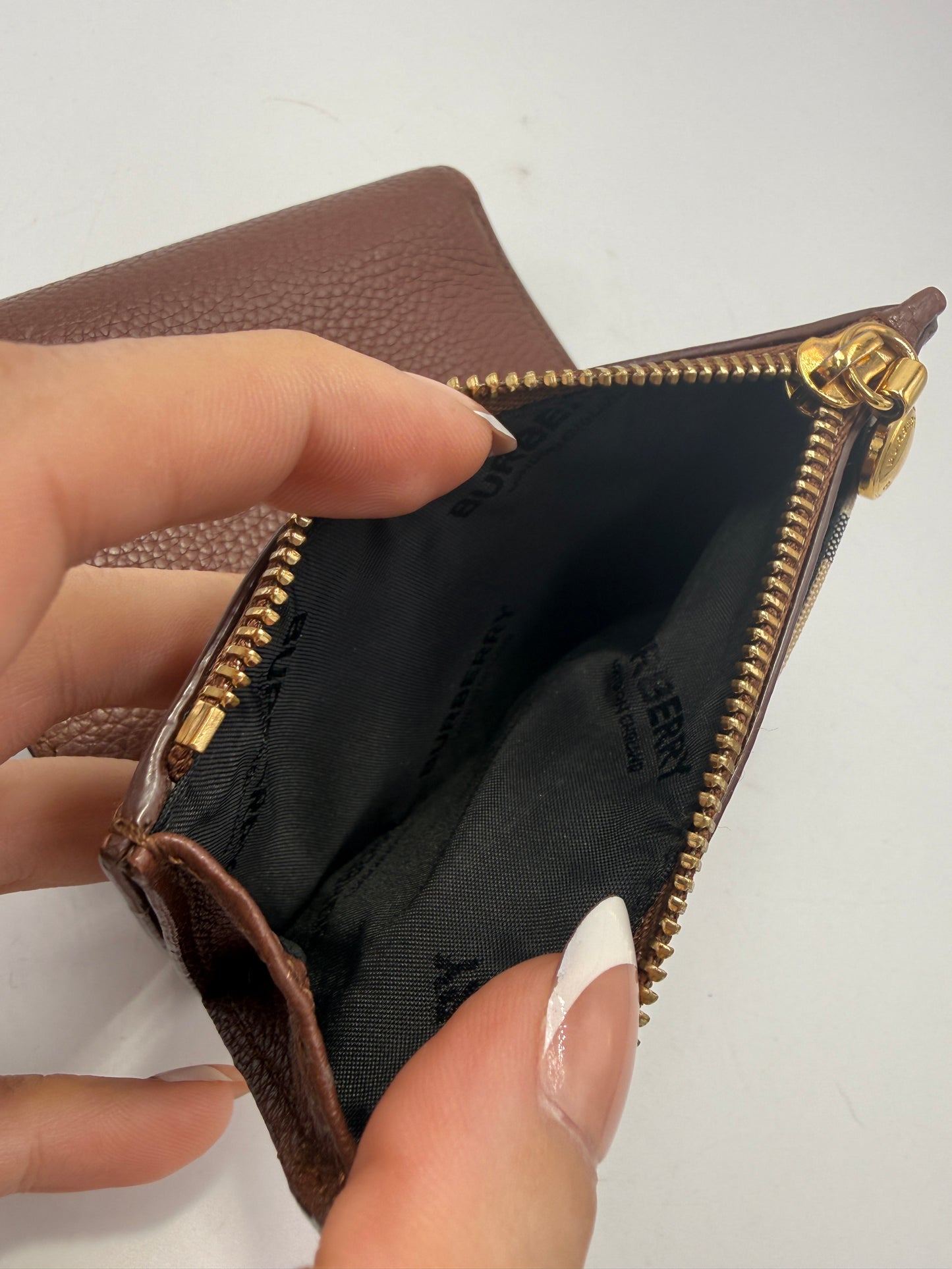 Burberry Novacheck Canvas Compact Trifold Wallet