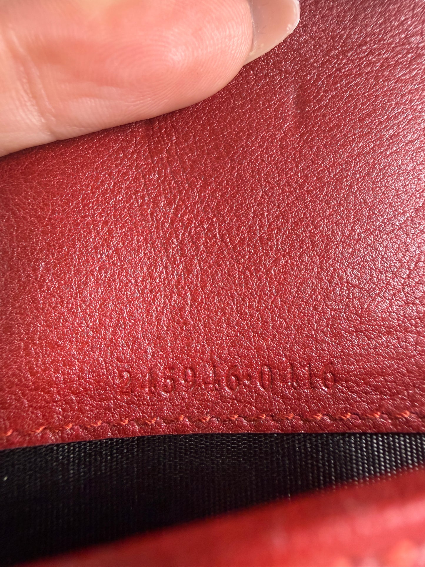 Gucci Red Microguccissima Patent Leather Agenda PM
