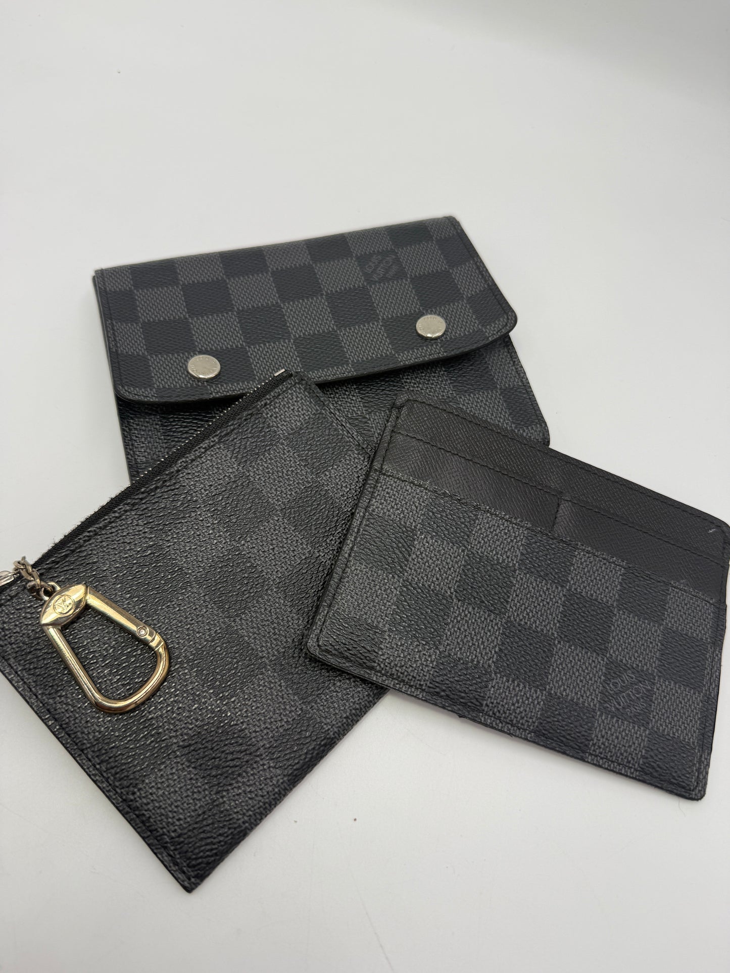 Louis Vuitton Damier Graphite Modulable 3 Piece Wallet MI3059