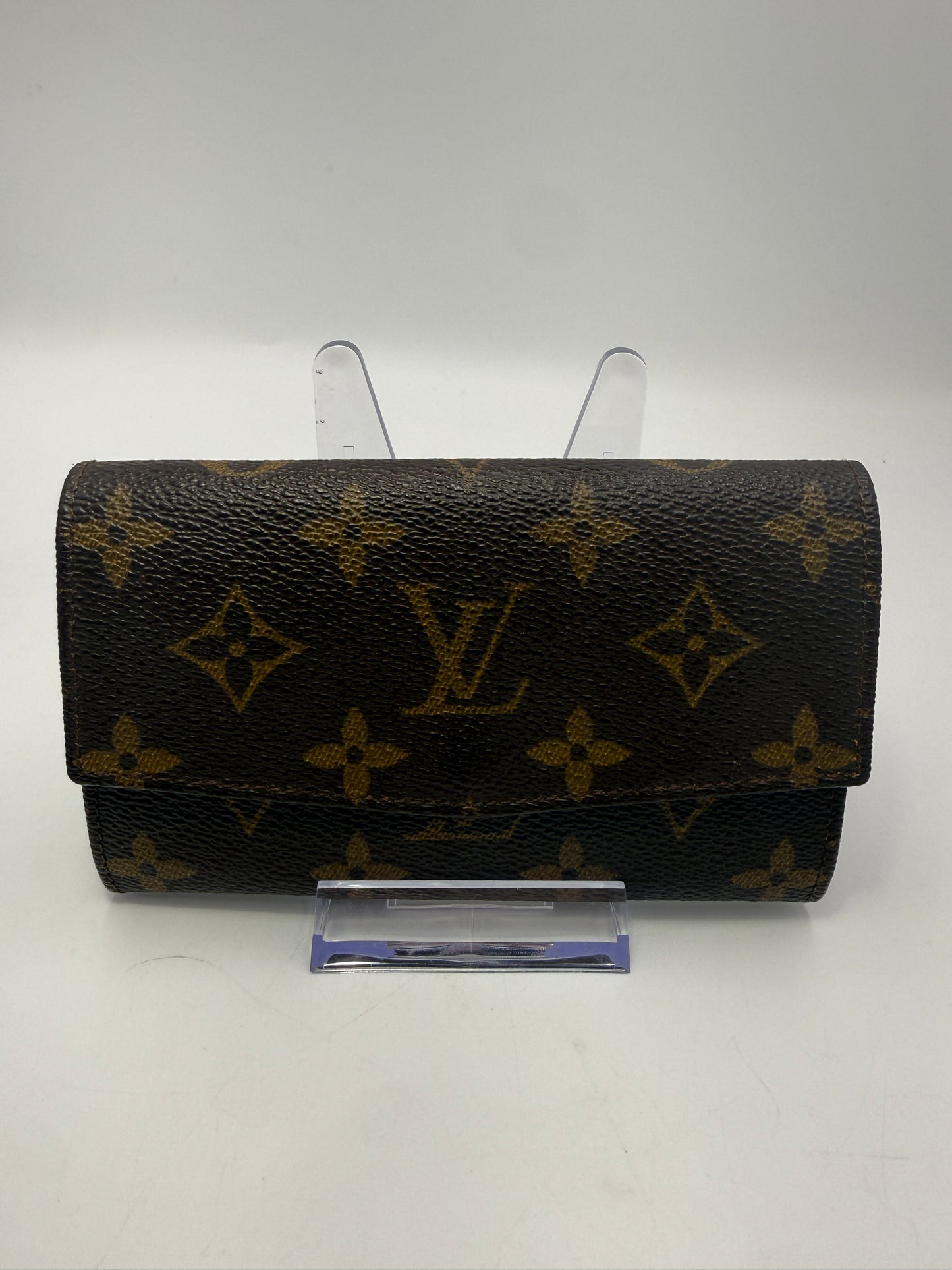 Louis Vuitton Monogram Coated Canvas Mini Sarah Wallet 864AN