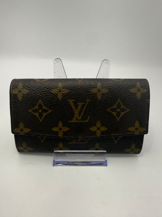 Louis Vuitton Monogram Coated Canvas Mini Sarah Wallet 864AN