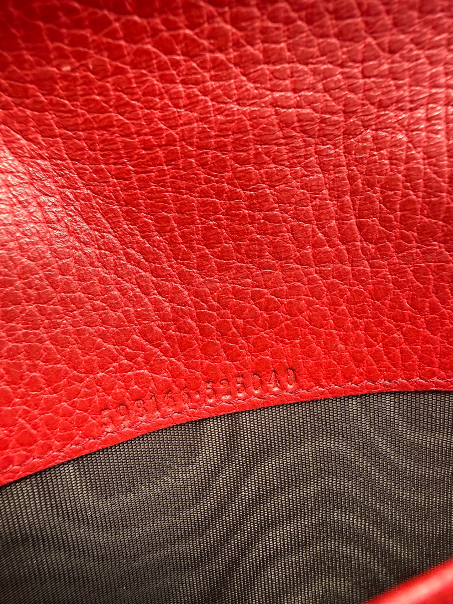 Gucci Red Dollar Leather Interlocking G Wallet Full Set