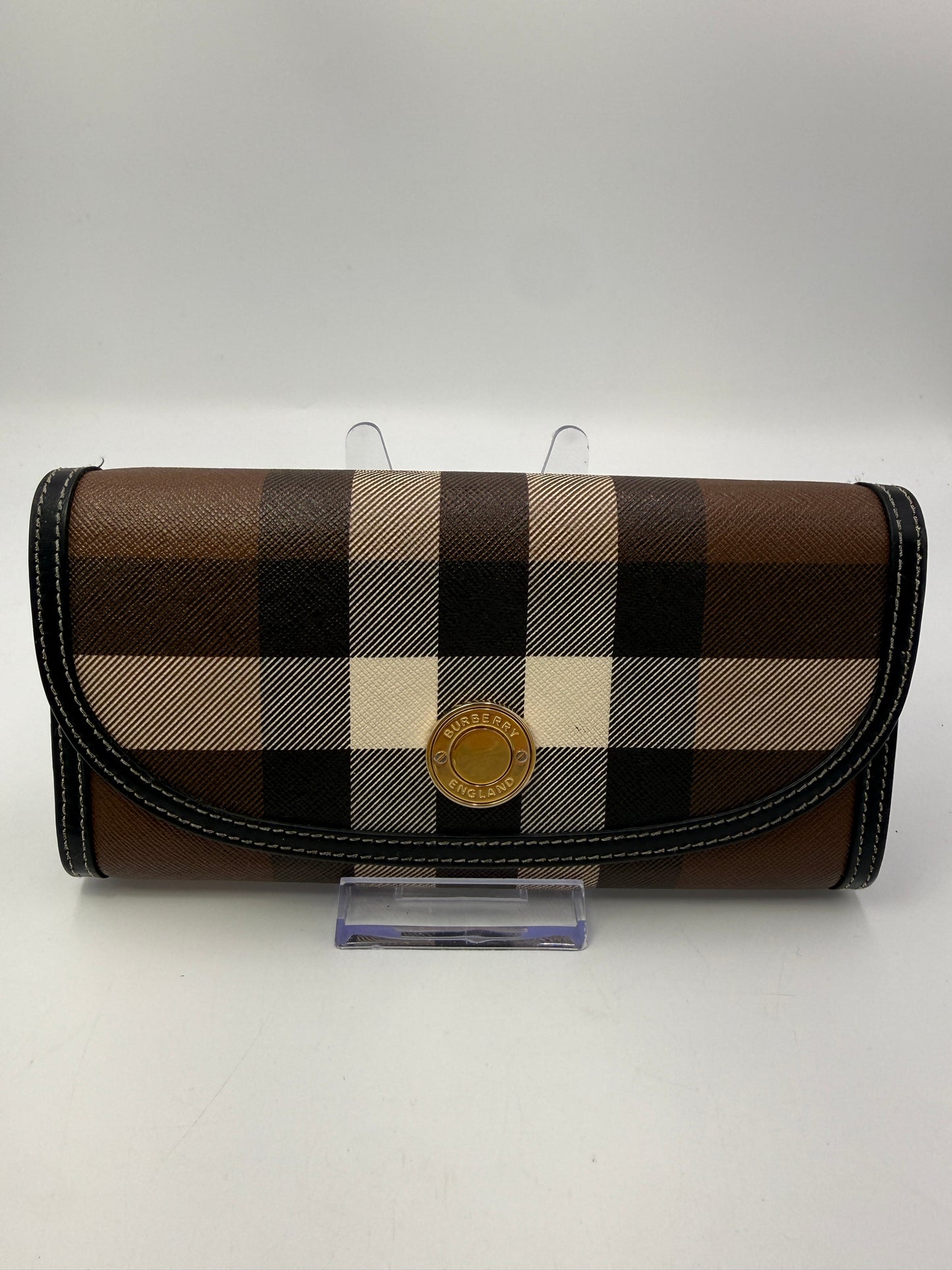 Burberry Coated Canvas Novacheck Long Wallet