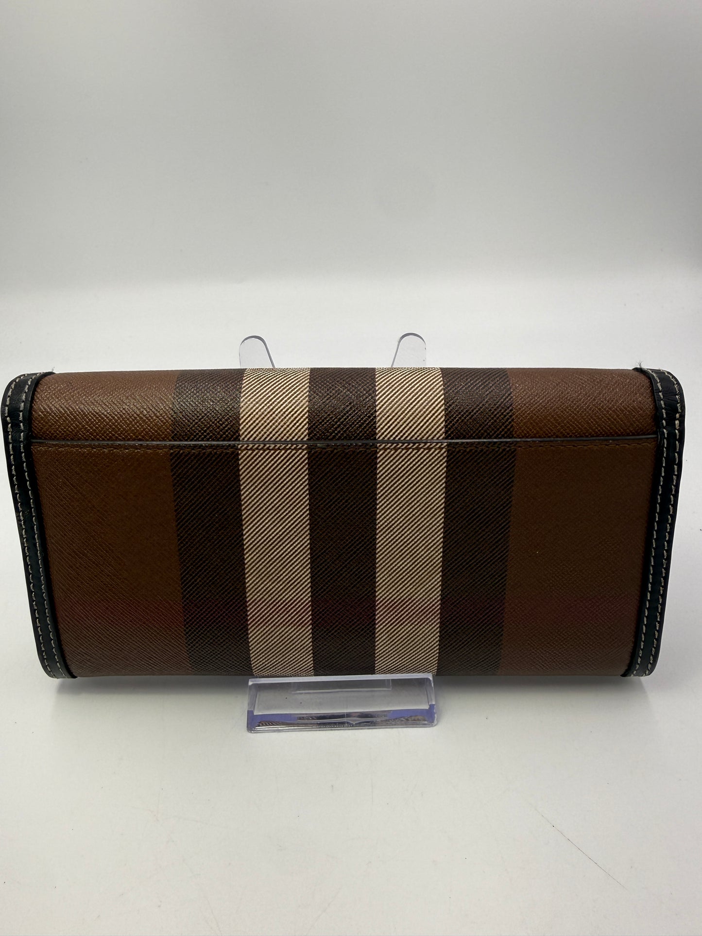 Burberry Coated Canvas Novacheck Long Wallet