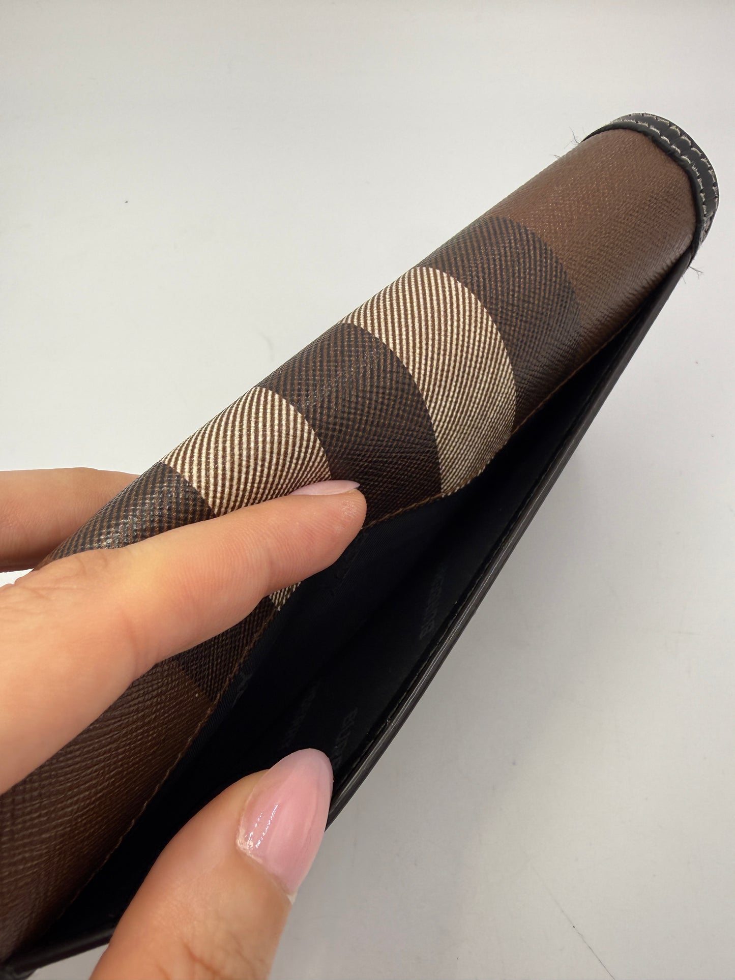 Burberry Coated Canvas Novacheck Long Wallet