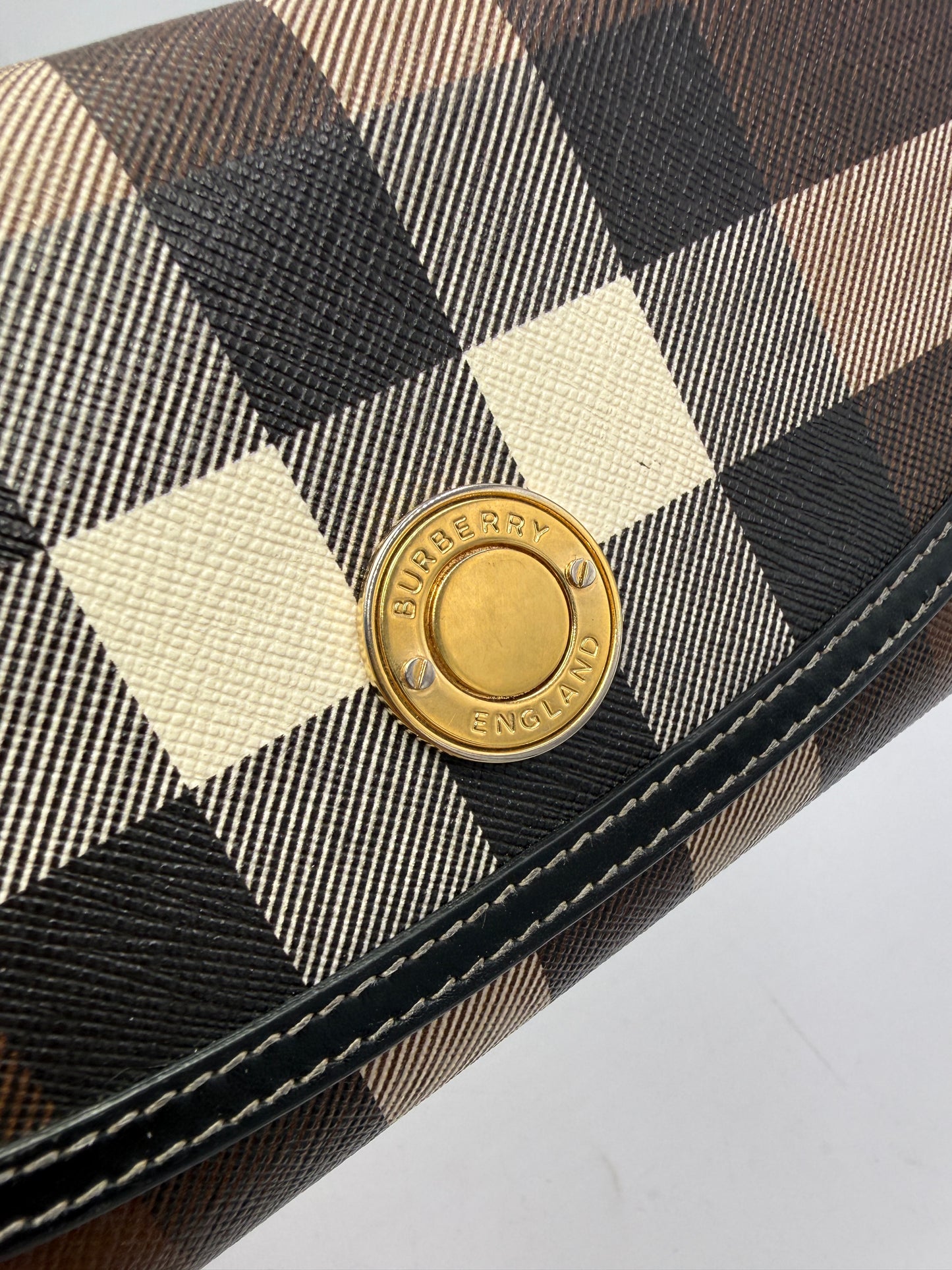Burberry Coated Canvas Novacheck Long Wallet