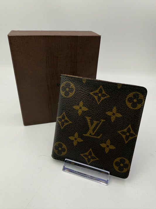 Louis Vuitton Monogram Coated Canvas Bifold Wallet FA099X