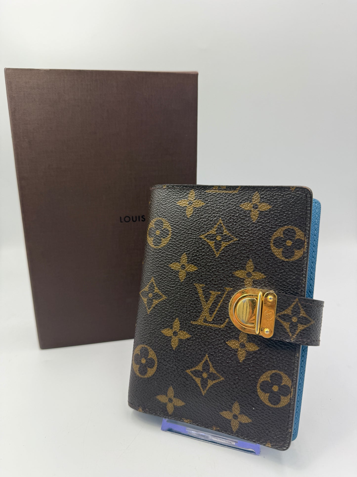 Louis Vuitton Monogram Koala Agenda PM Blue Interior CA0075