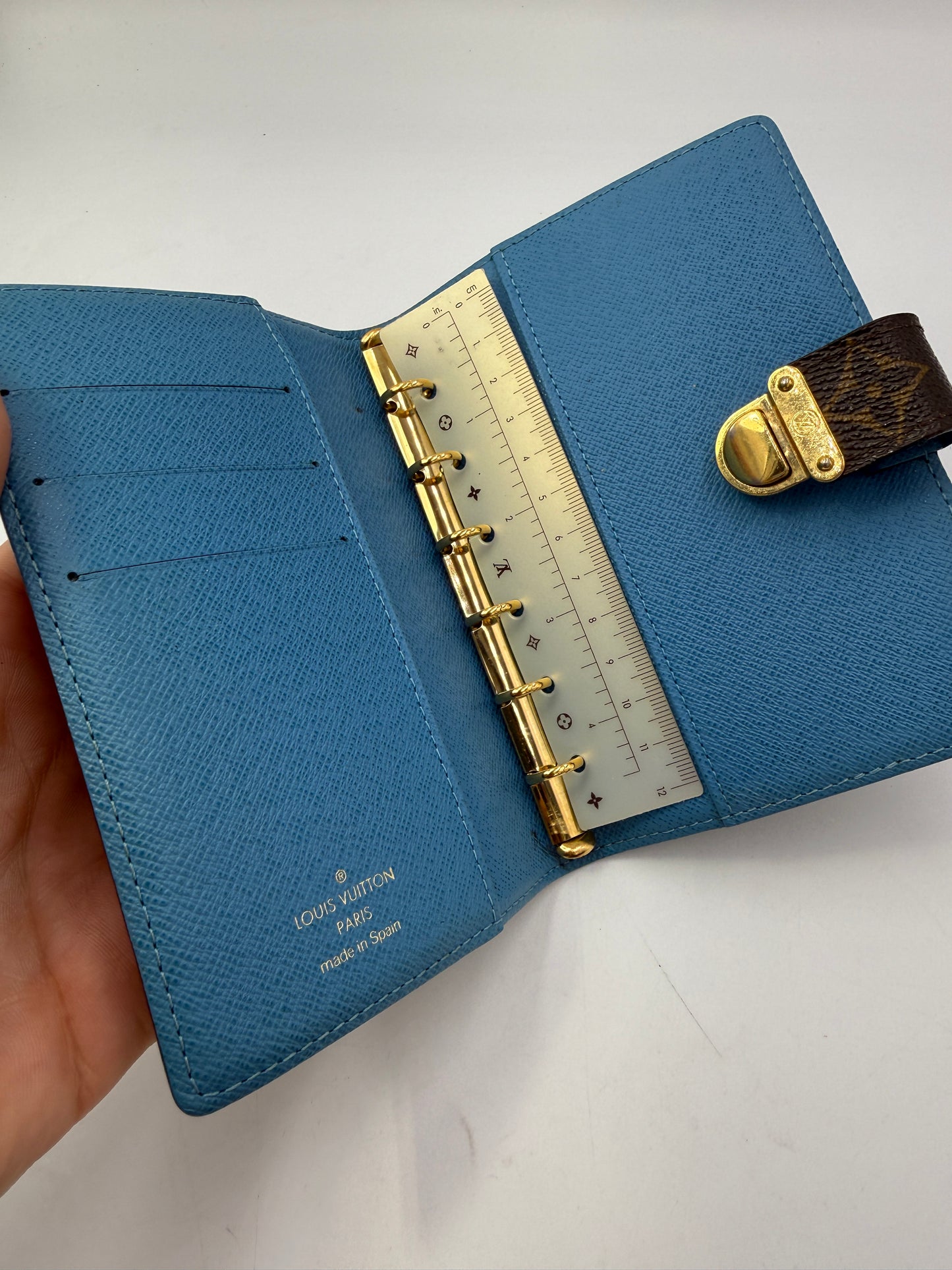 Louis Vuitton Monogram Koala Agenda PM Blue Interior CA0075