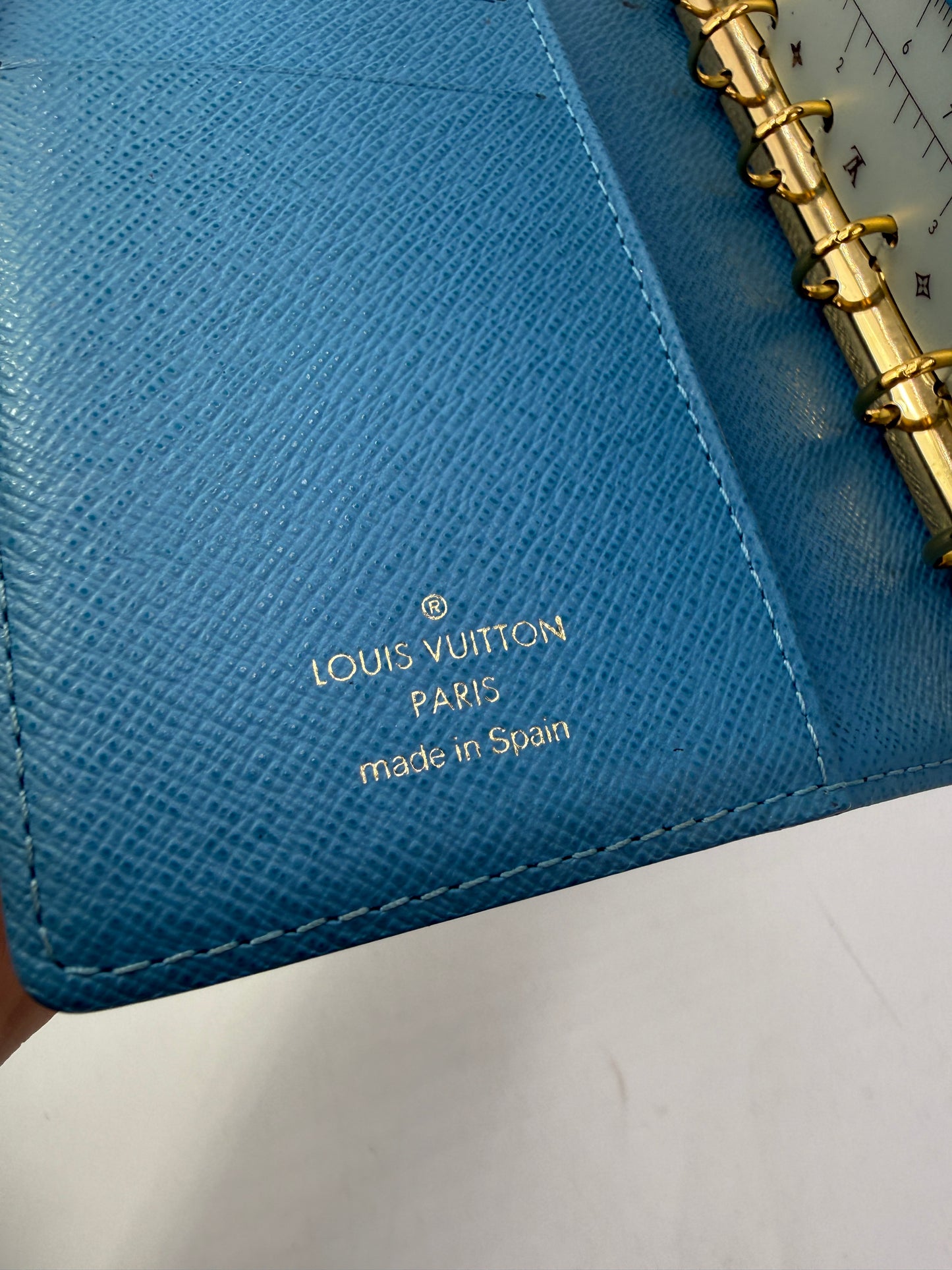 Louis Vuitton Monogram Koala Agenda PM Blue Interior CA0075