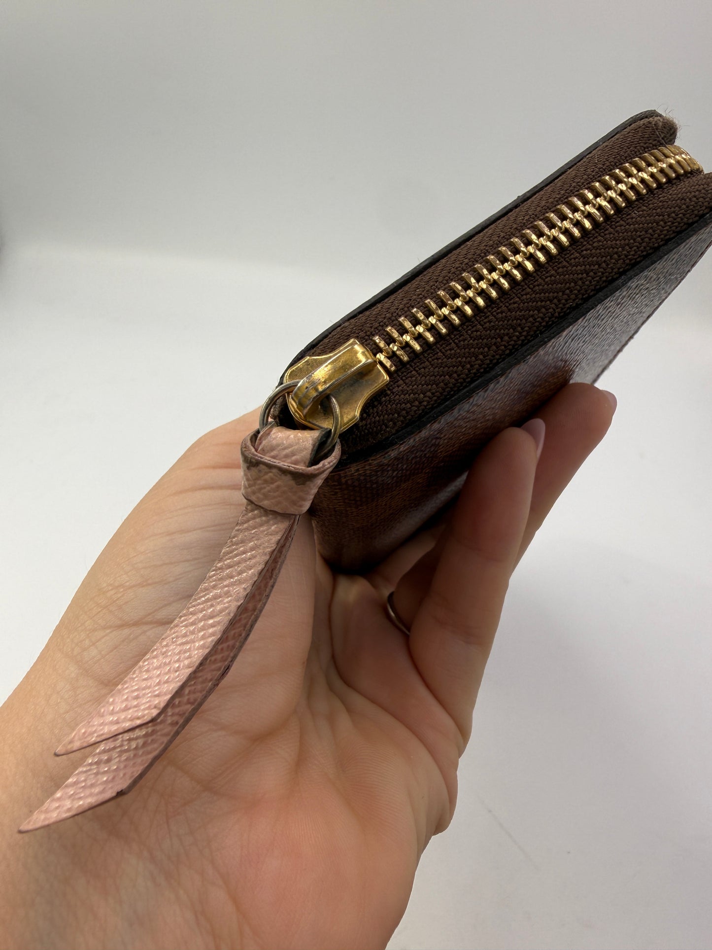 Louis Vuitton Damier Ebene Clemence Rose Ballerine GI3167