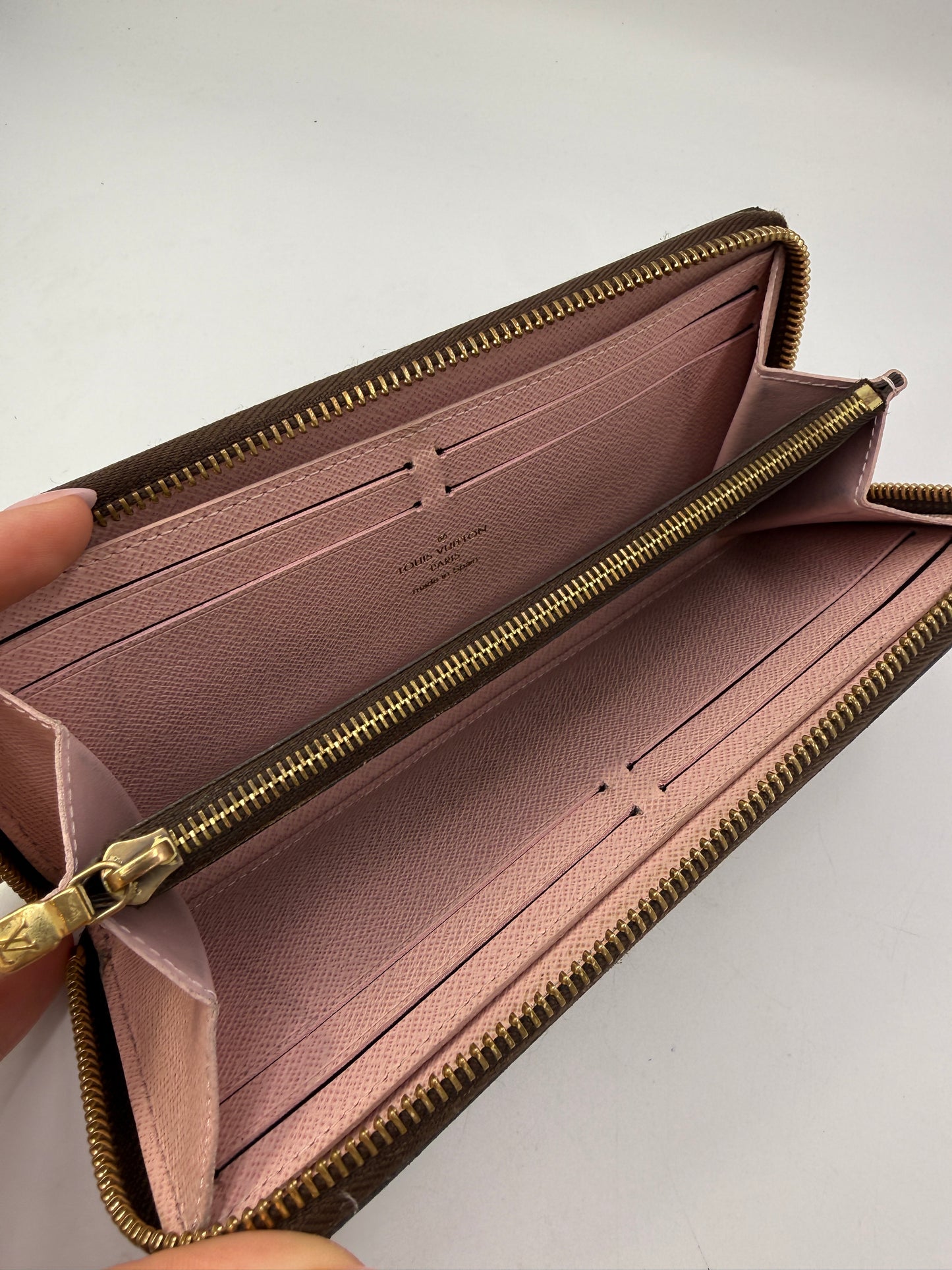 Louis Vuitton Damier Ebene Clemence Rose Ballerine GI3167