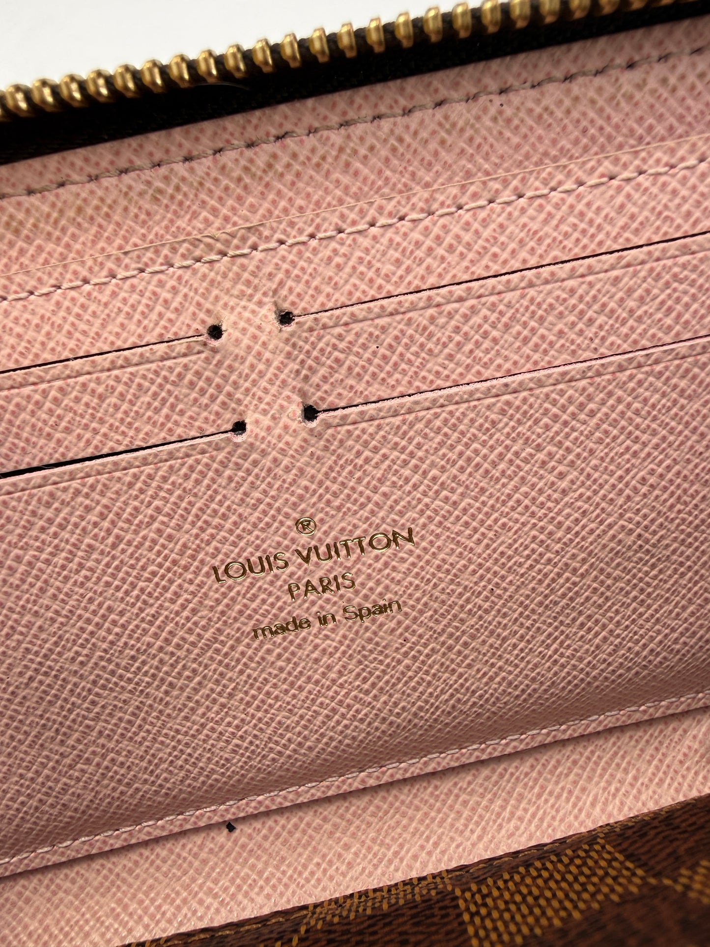 Louis Vuitton Damier Ebene Clemence Rose Ballerine GI3167