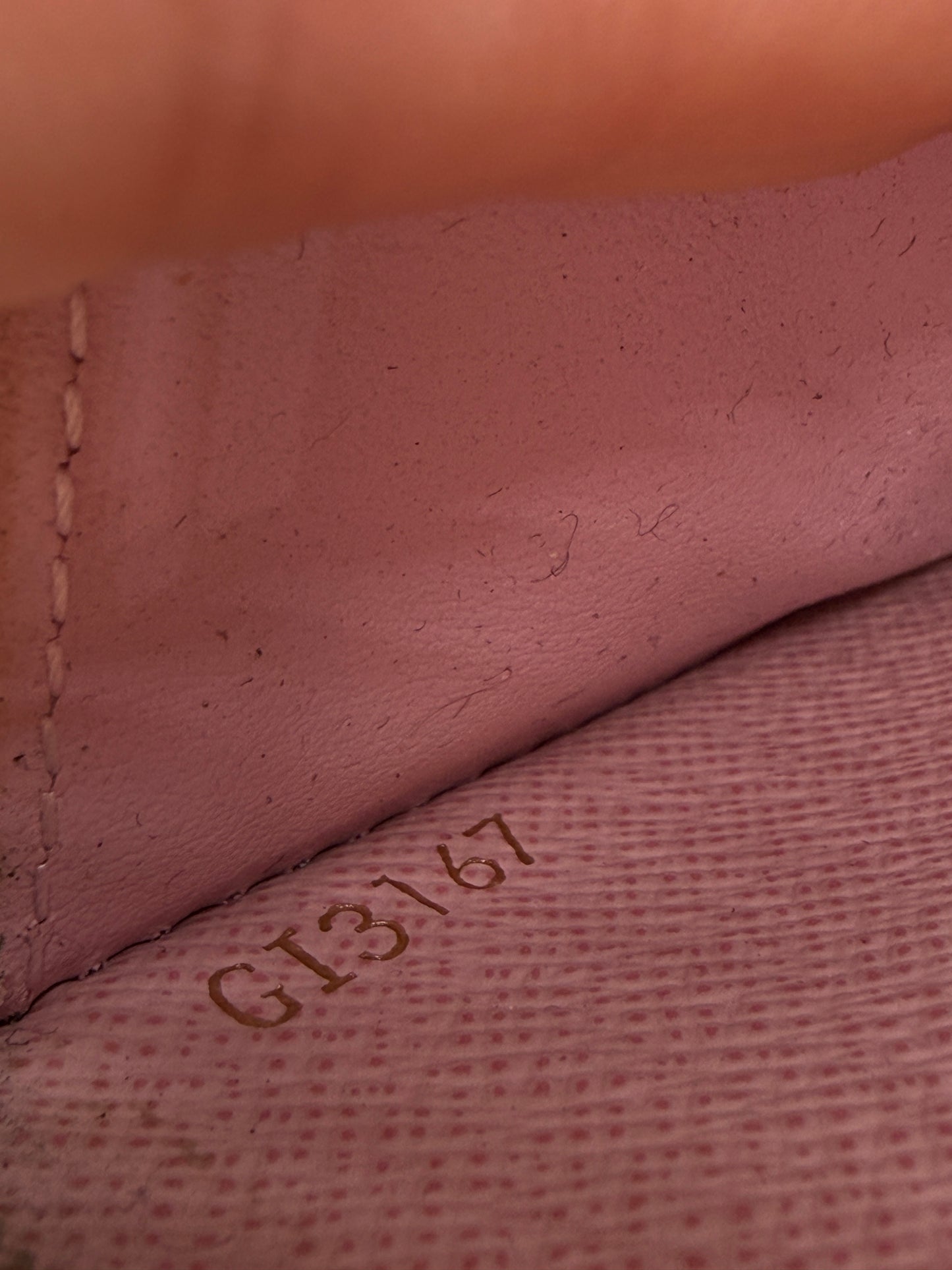 Louis Vuitton Damier Ebene Clemence Rose Ballerine GI3167