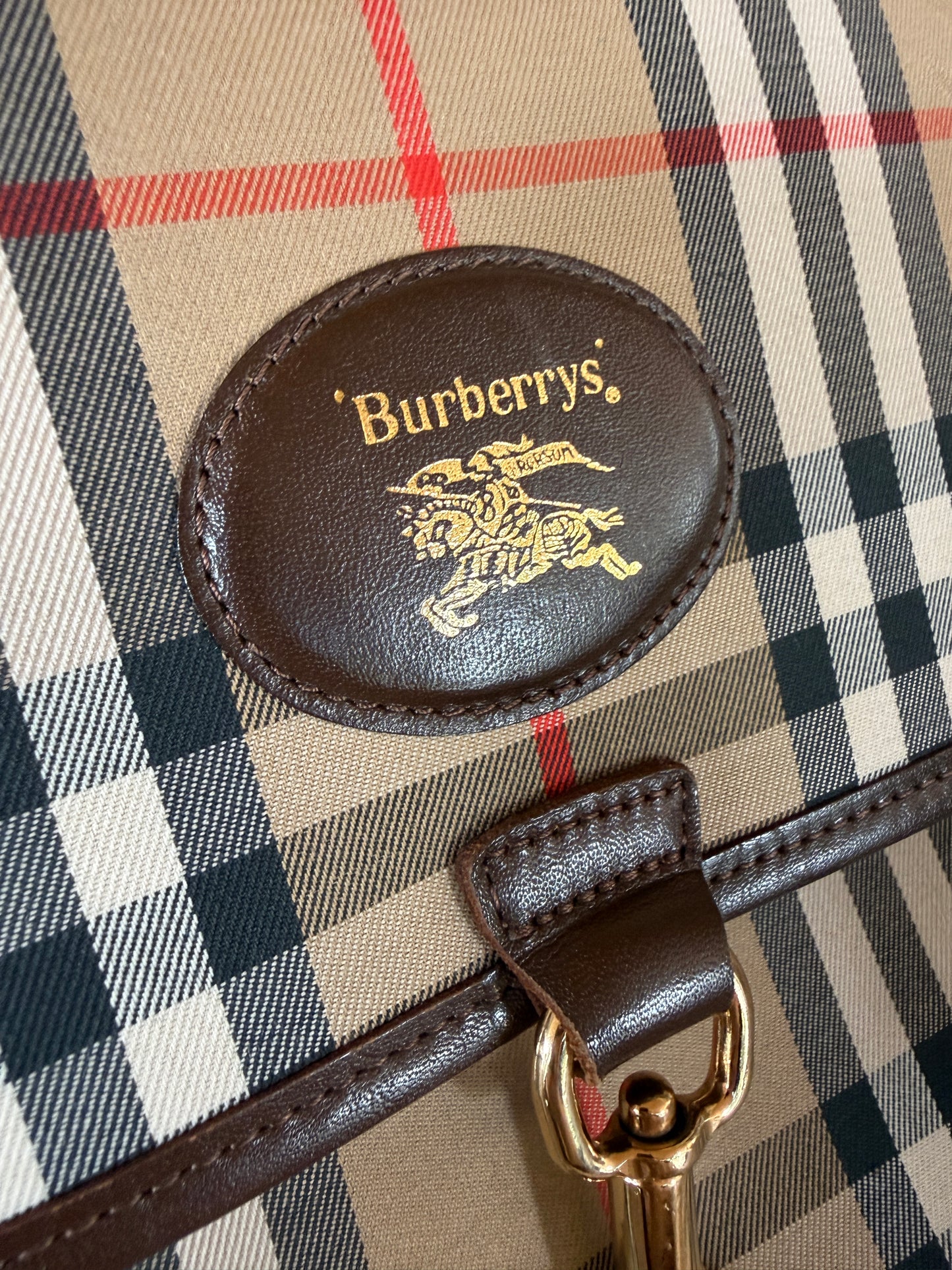 Burberry Vintage Nova House Check Canvas Clutch