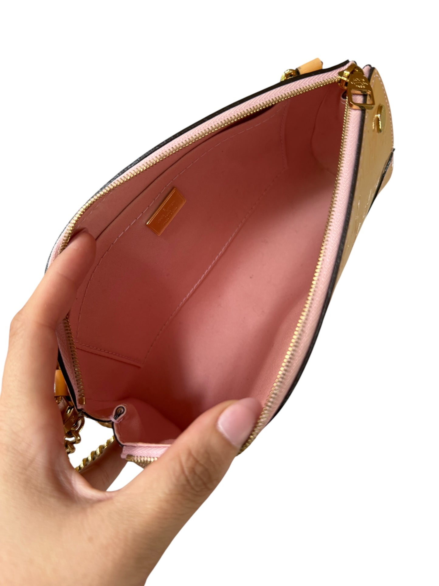 Louis Vuitton Beige Monogram Vernis Santa Monica 2Way AA4175