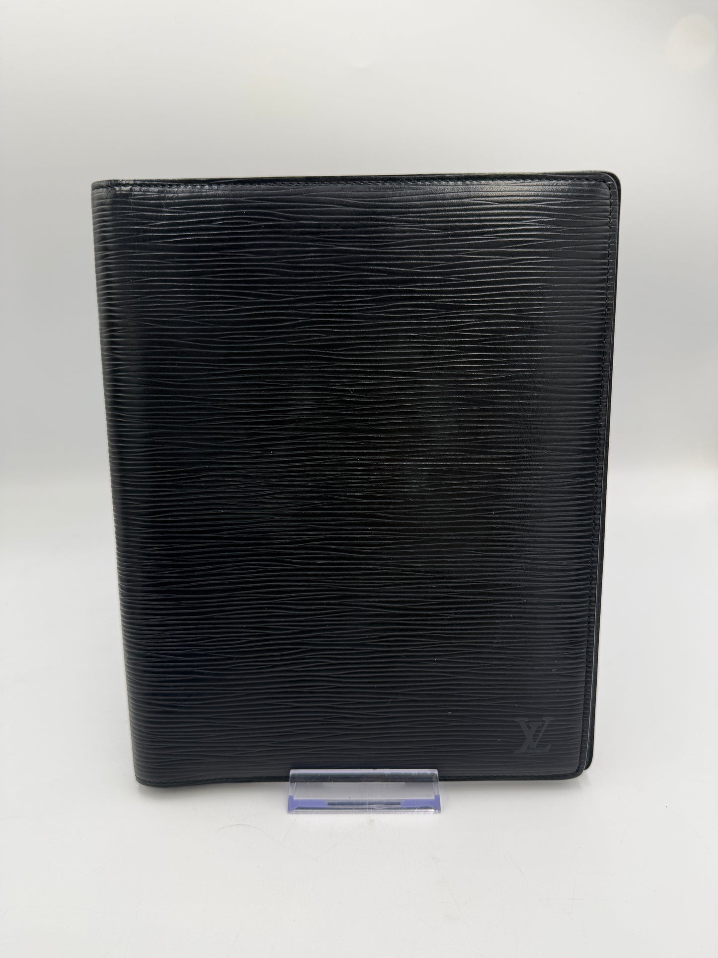 Louis Vuitton Black Epi Leather Desk Agenda Cover MI0960
