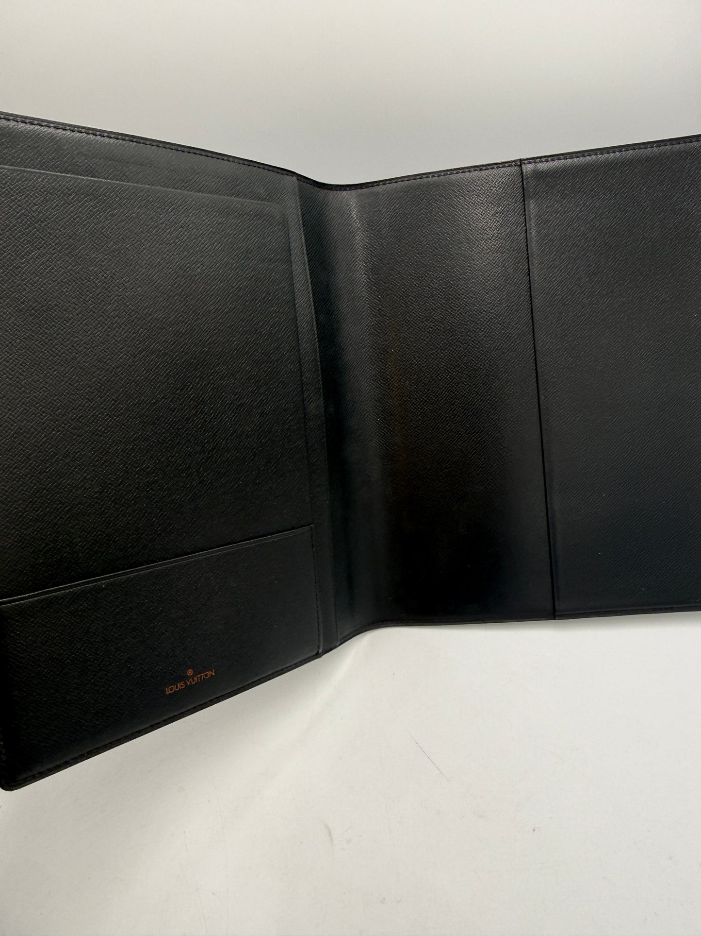 Louis Vuitton Black Epi Leather Desk Agenda Cover MI0960