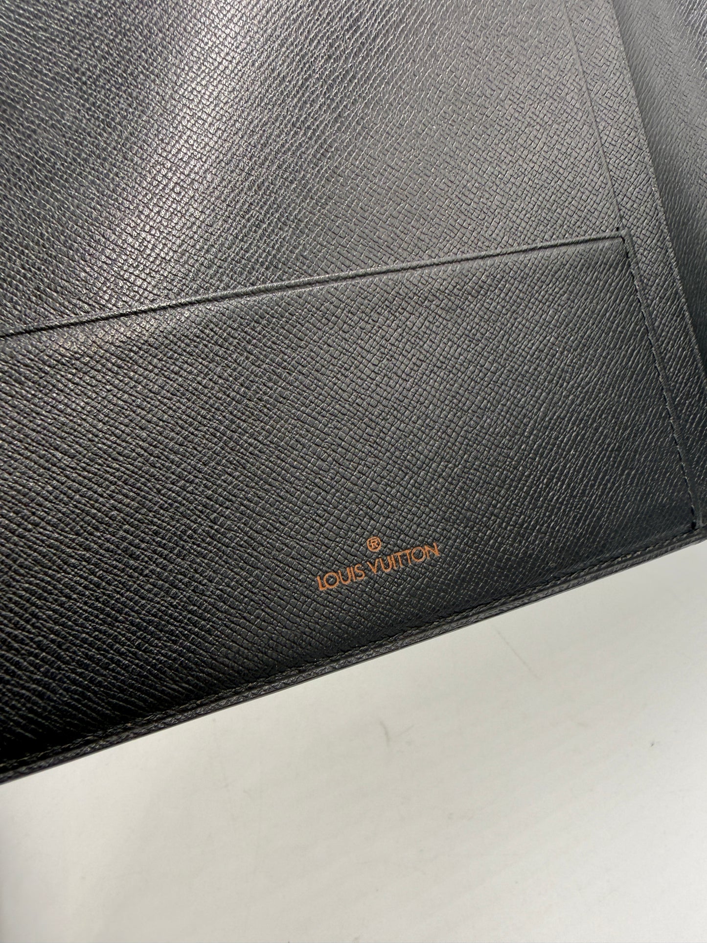 Louis Vuitton Black Epi Leather Desk Agenda Cover MI0960