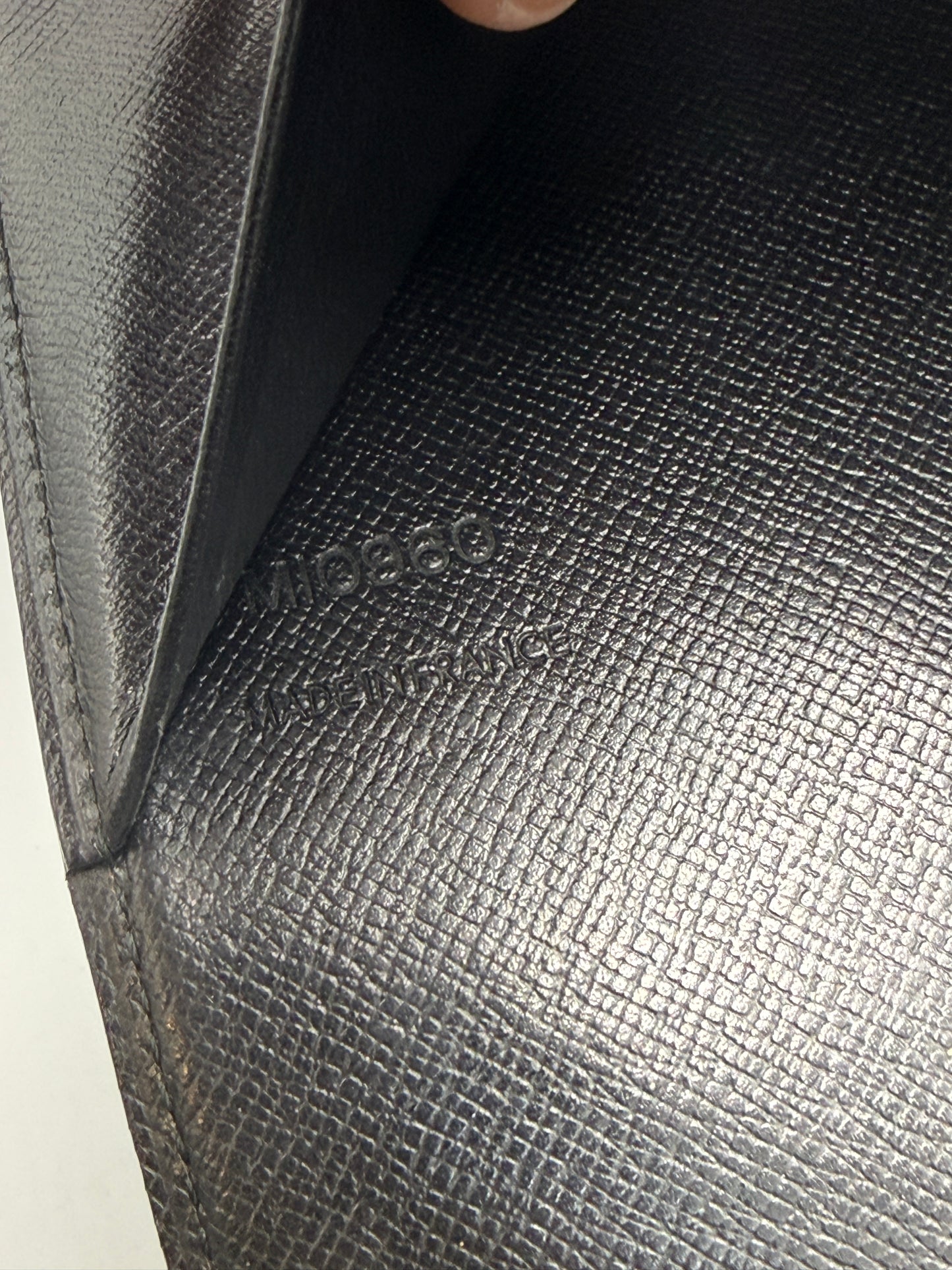 Louis Vuitton Black Epi Leather Desk Agenda Cover MI0960
