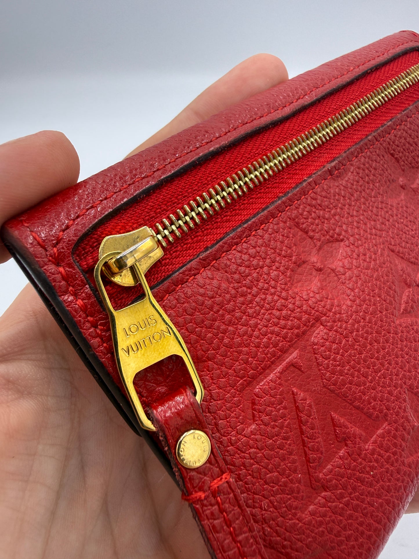 Louis Vuitton Red Empreinte Oversized Key Cles TN0117