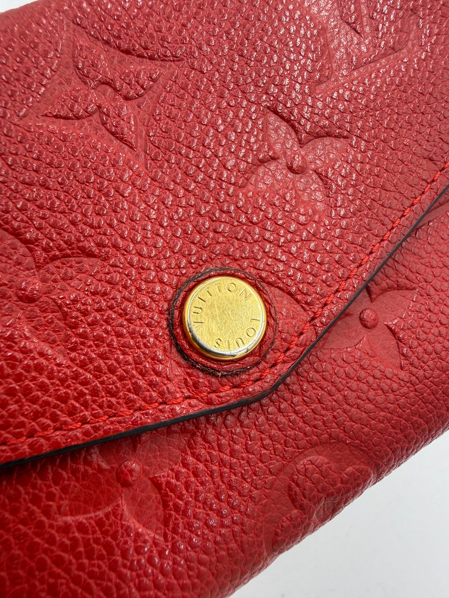 Louis Vuitton Red Empreinte Oversized Key Cles TN0117
