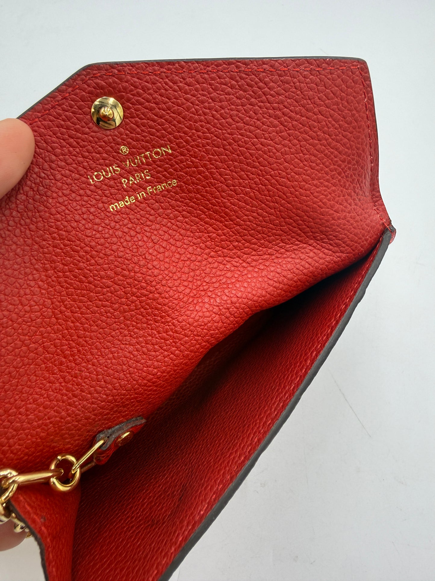 Louis Vuitton Red Empreinte Oversized Key Cles TN0117