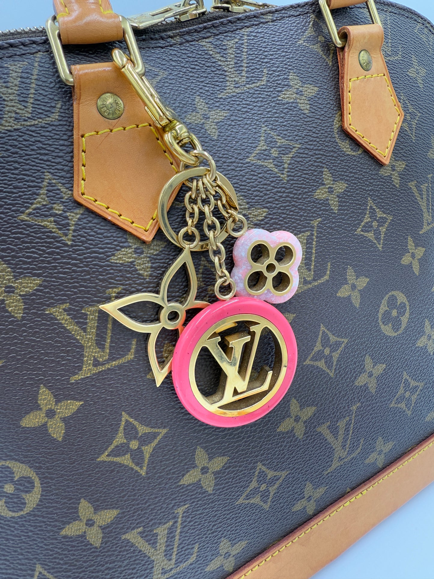 Louis Vuitton Brass Metal & Resin Pink Colorline Bag Charm DP0179