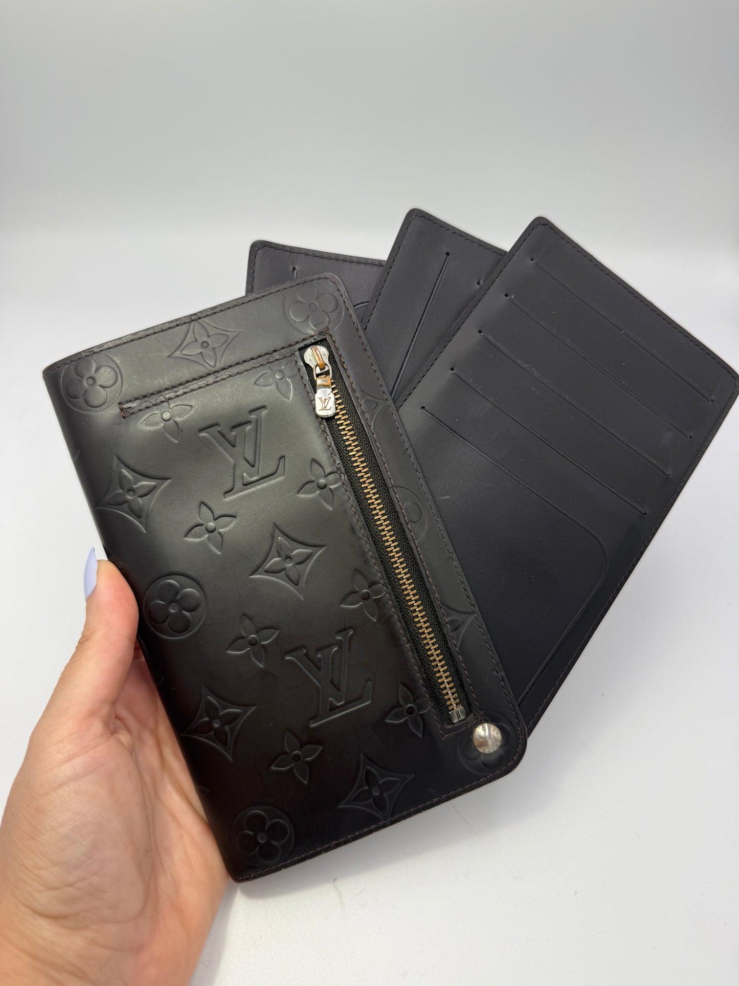 Louis Vuitton Monogram Glace Whist Wallet Cafe Brown VI0092