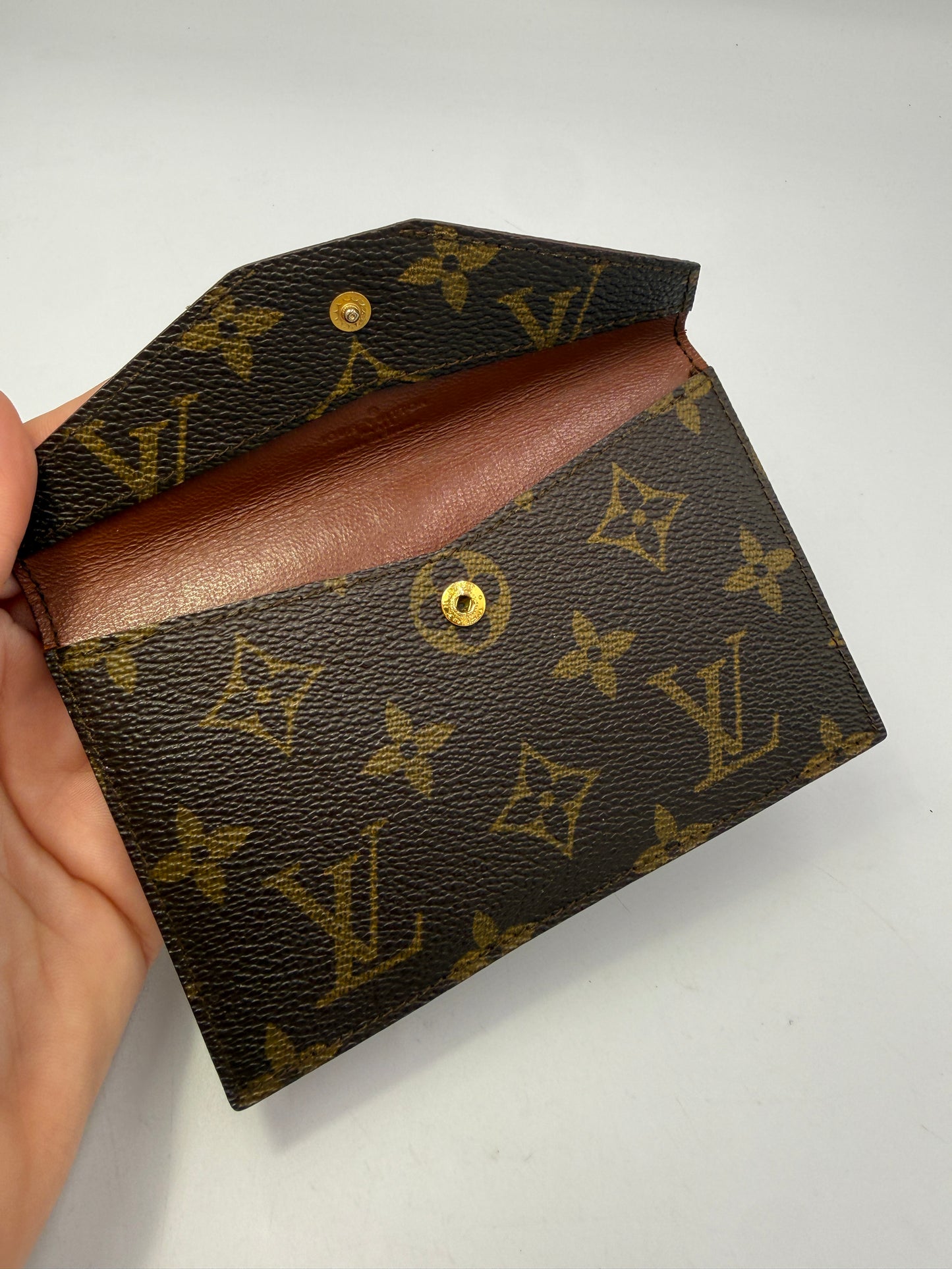 Louis Vuitton Monogram Envelope Card Holder Pouch RARE 851