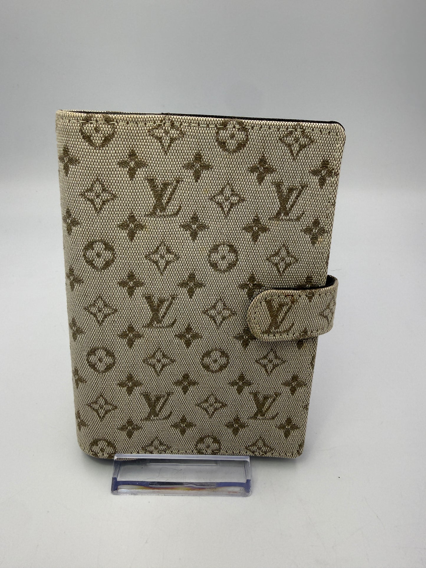 Louis Vuitton Monogram Mini Lin Tan Grey Agenda PM CA0033