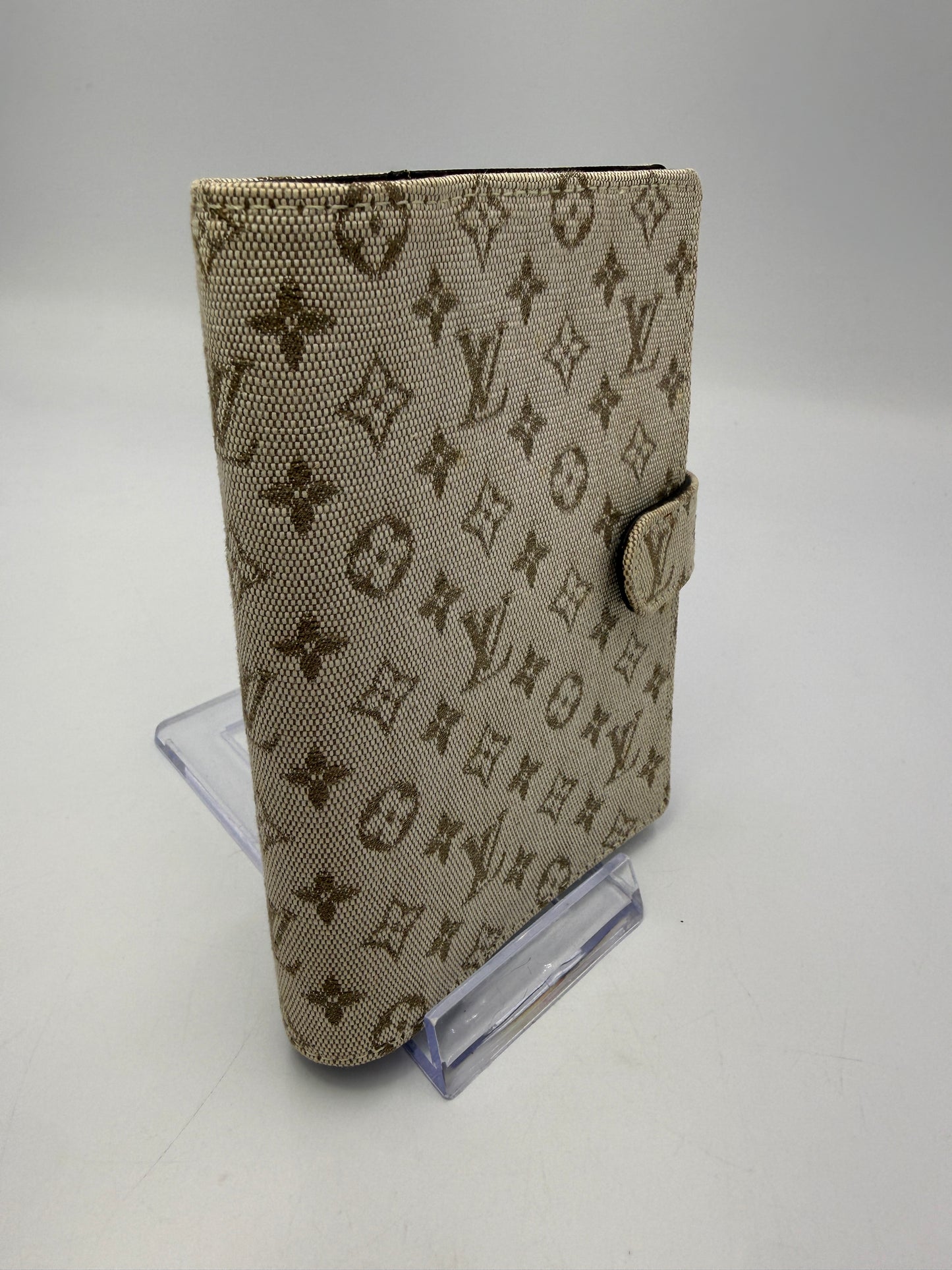Louis Vuitton Monogram Mini Lin Tan Grey Agenda PM CA0033