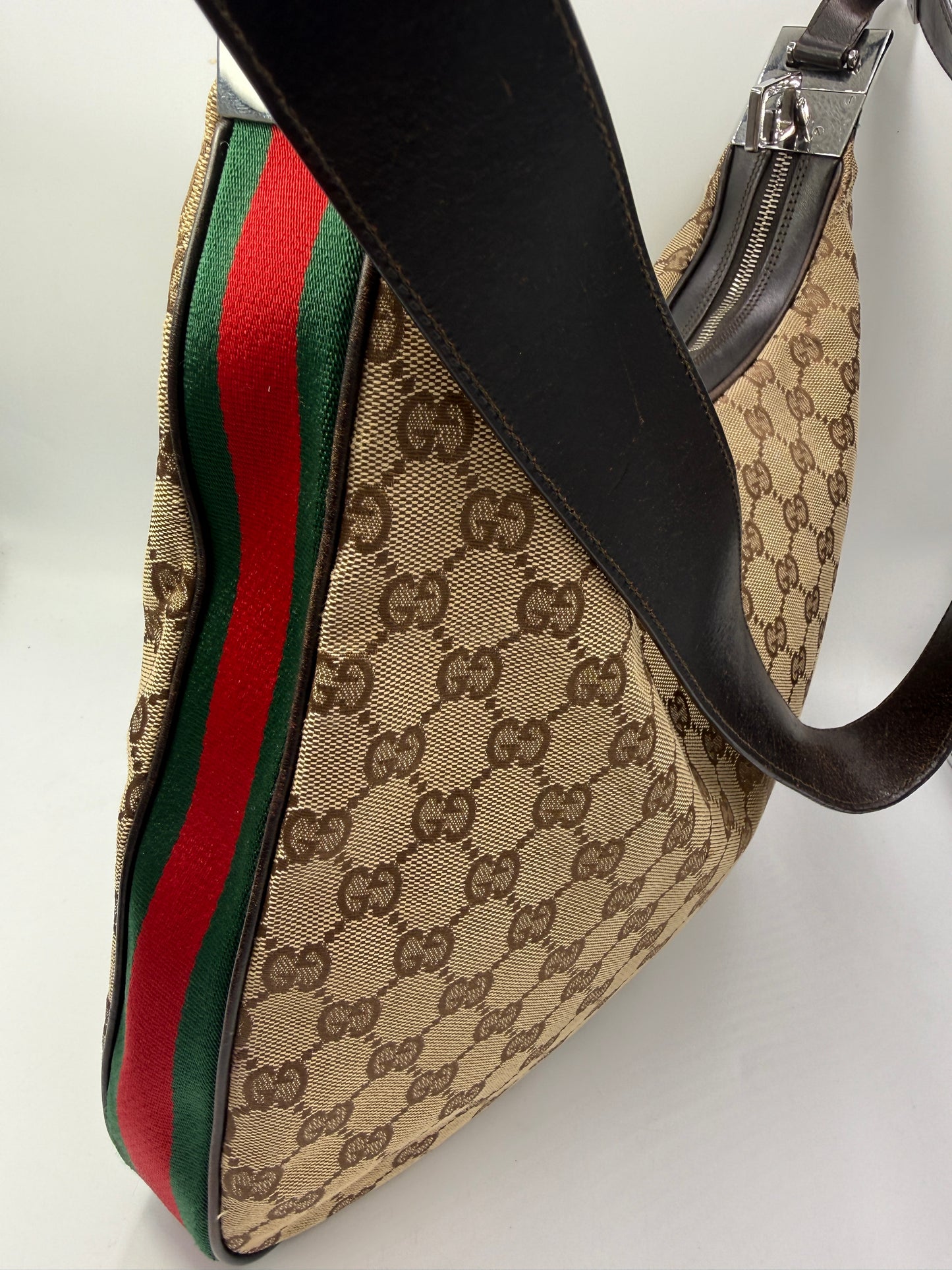 Gucci Biege Canvas Guccissima Sherry Shoulder Bag