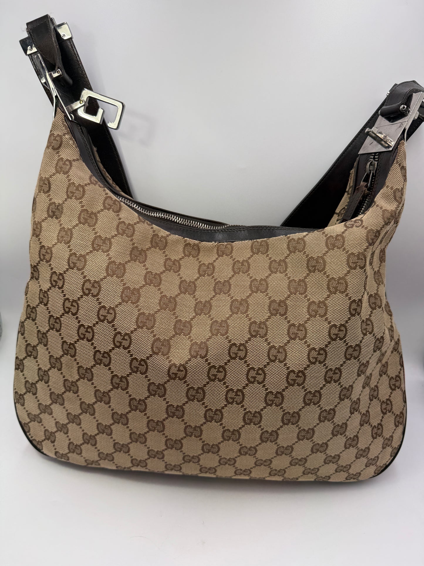 Gucci Biege Canvas Guccissima Sherry Shoulder Bag