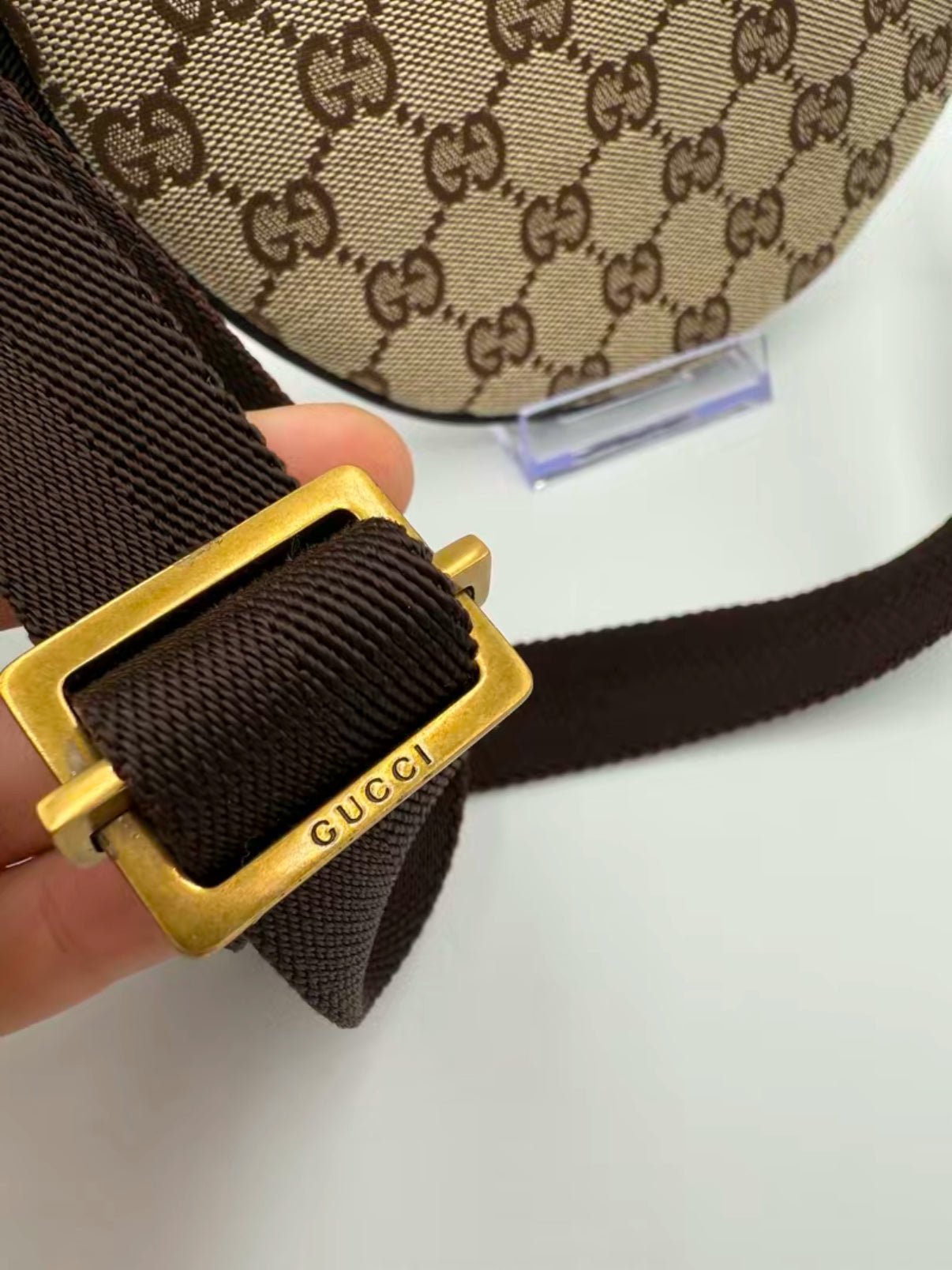 Gucci Canvas Guccissima Belt Bag/Sling Bag