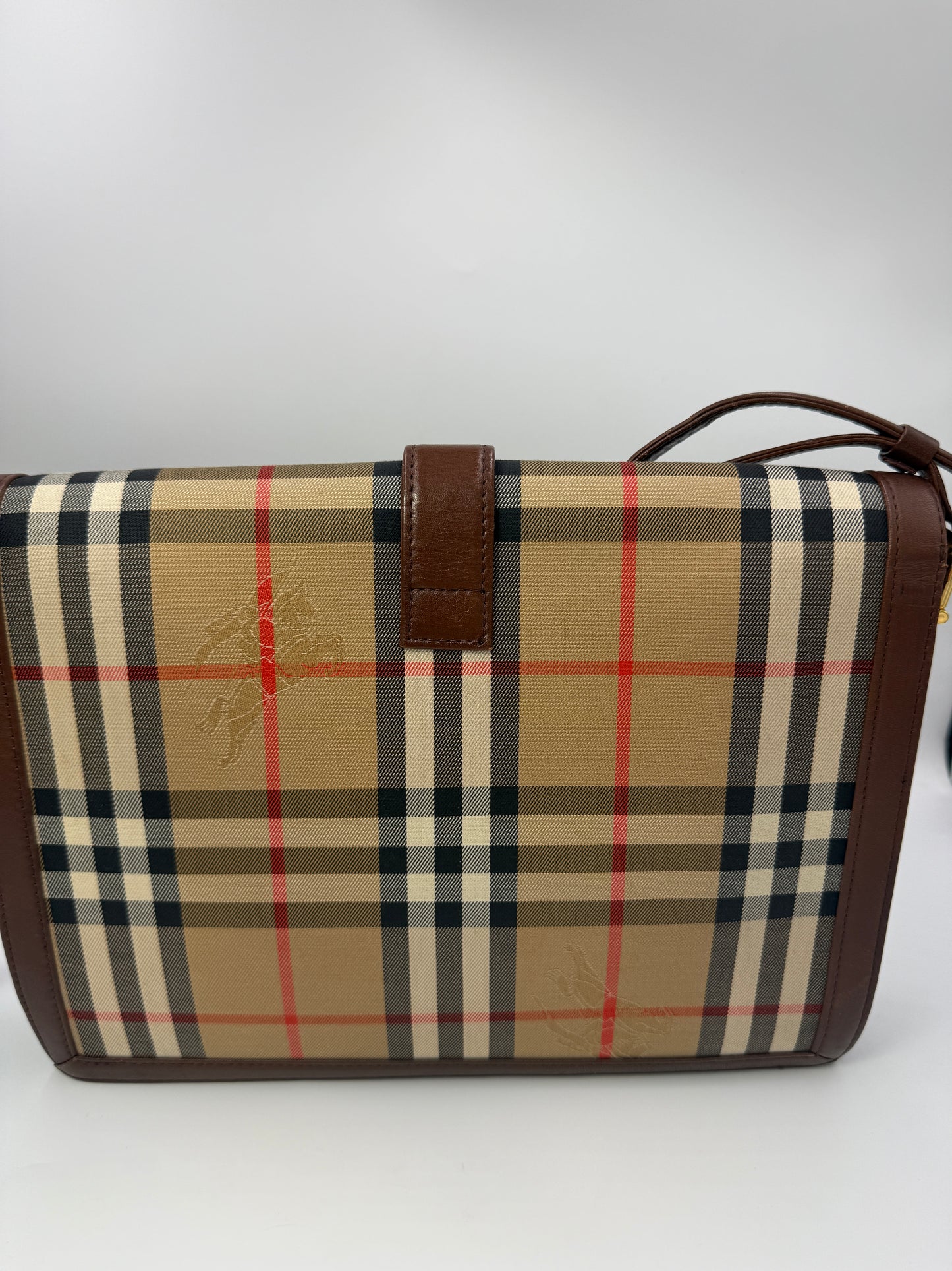 Burberry Nova Check Canvas Shoulder Bag