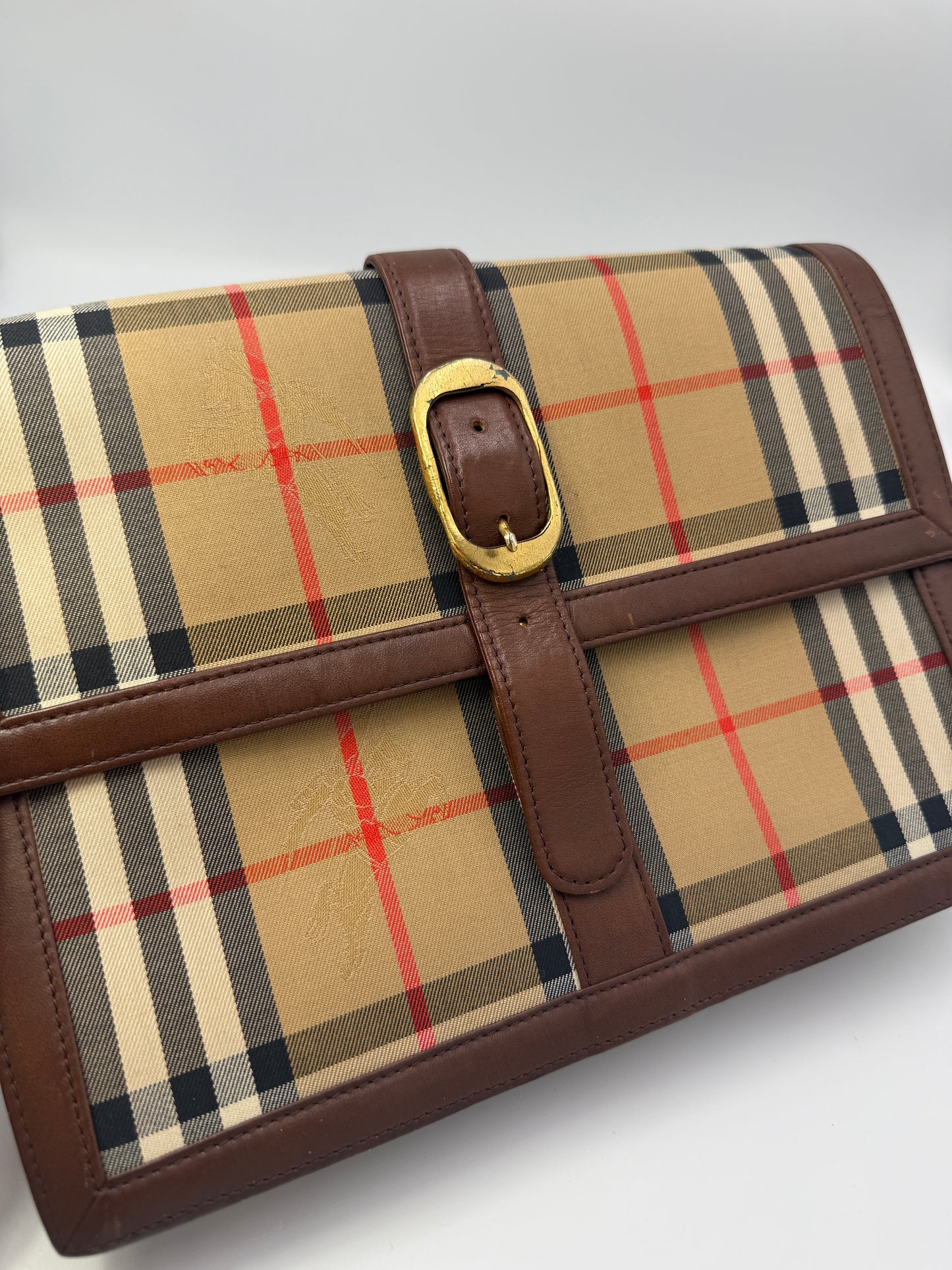Burberry Nova Check Canvas Shoulder Bag