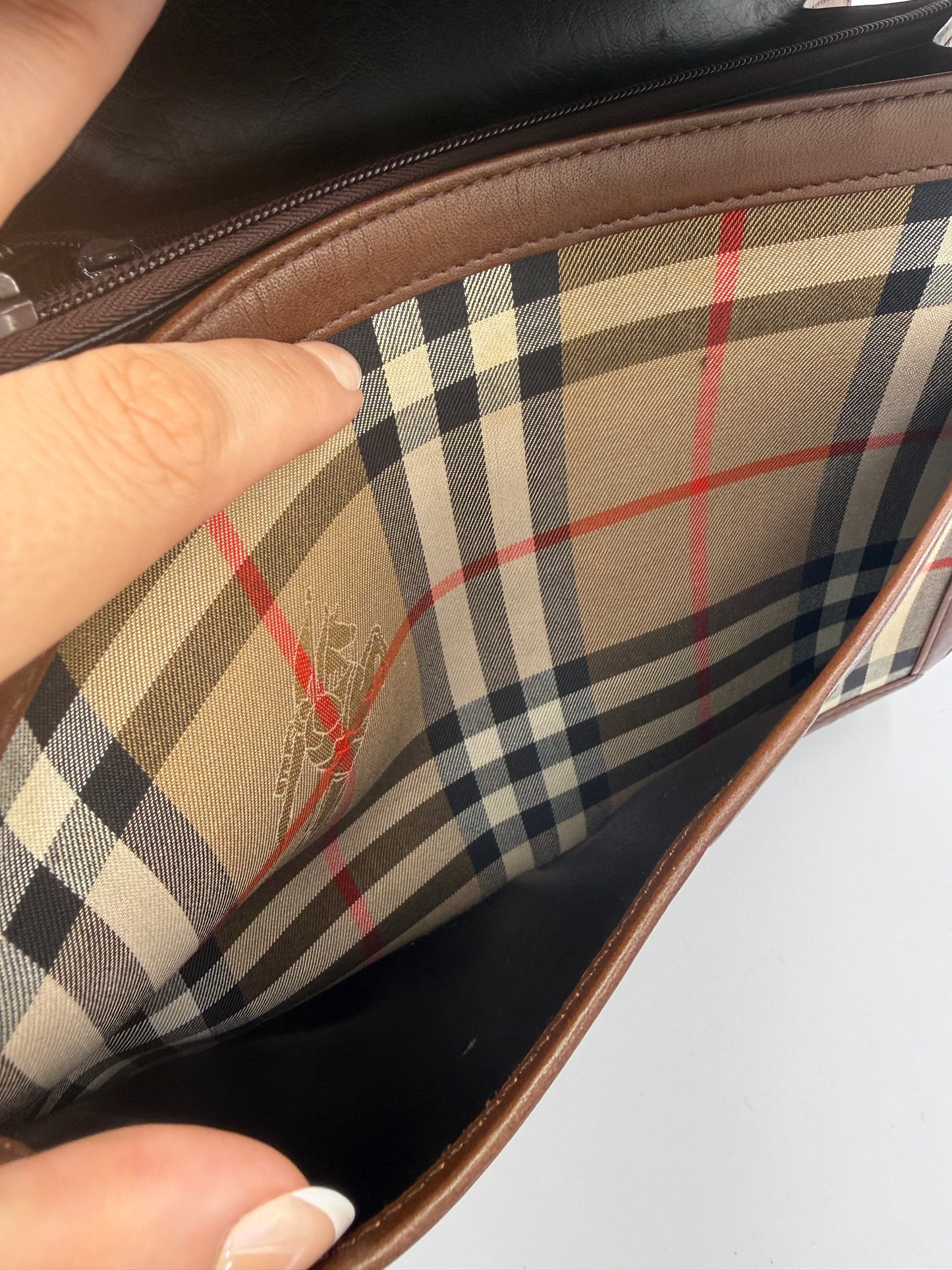 Burberry Nova Check Canvas Shoulder Bag