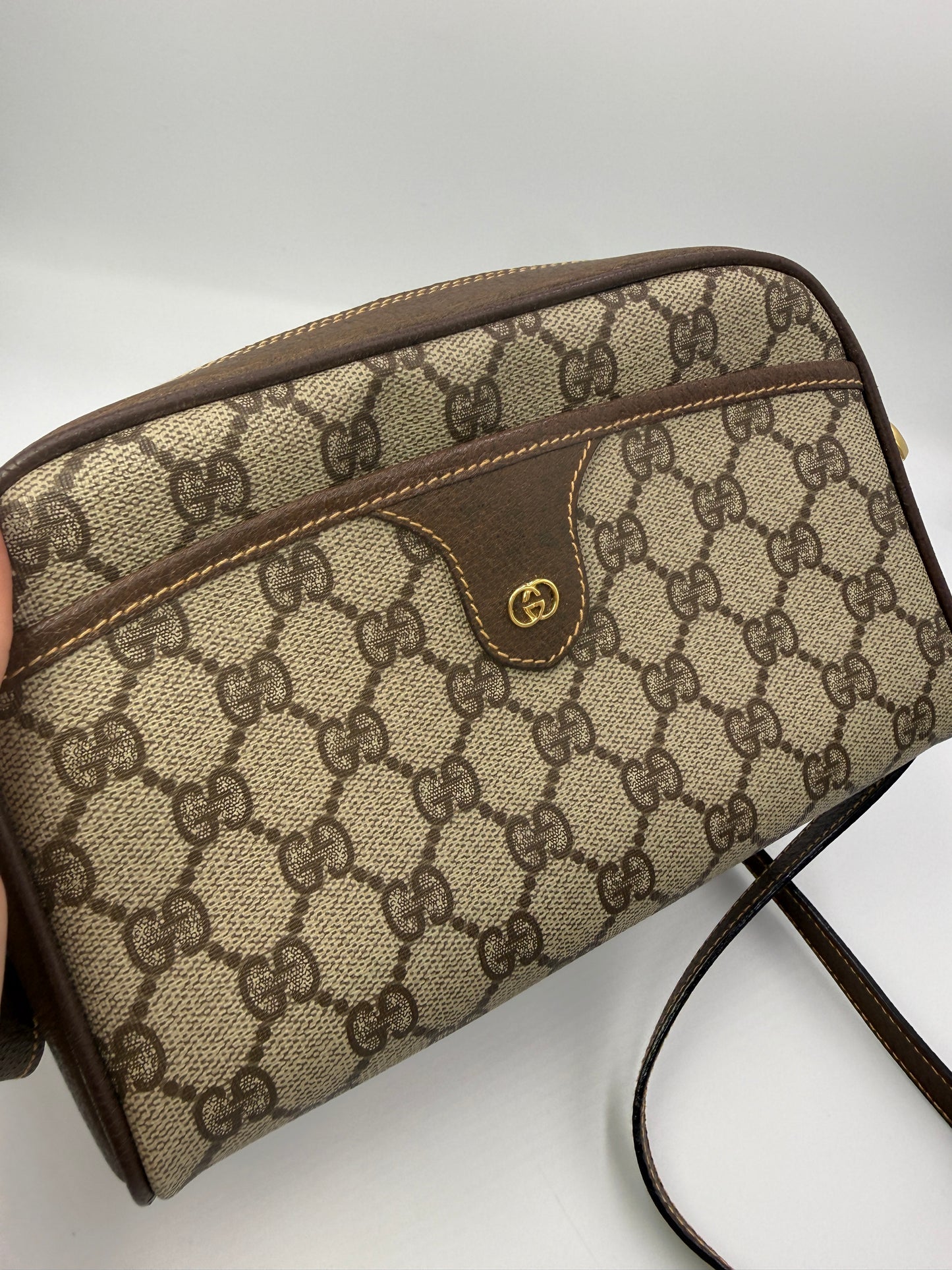 Gucci Guccissima Supreme Coated Canvas Crossbody Vintage