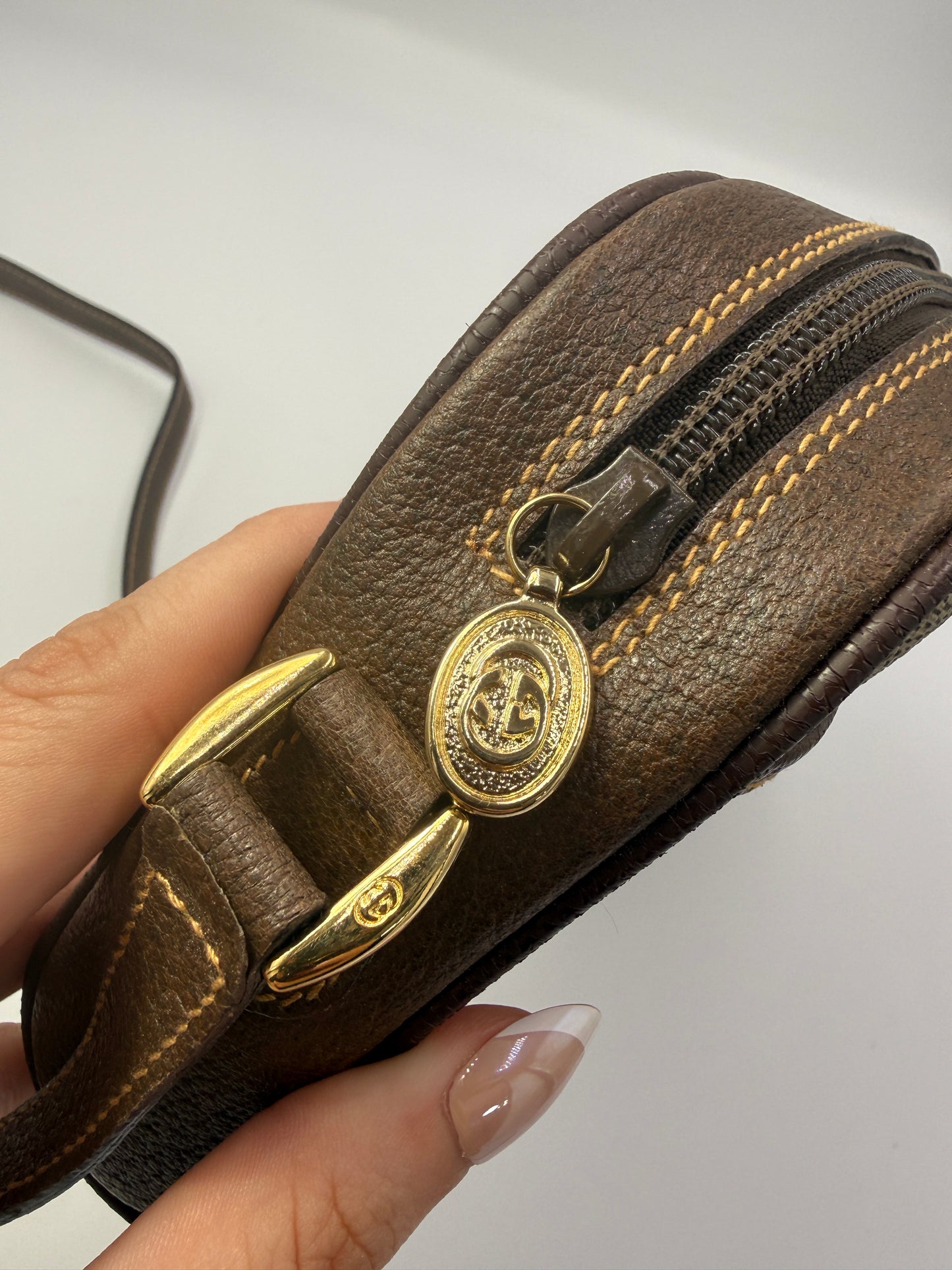 Gucci Guccissima Supreme Coated Canvas Crossbody Vintage
