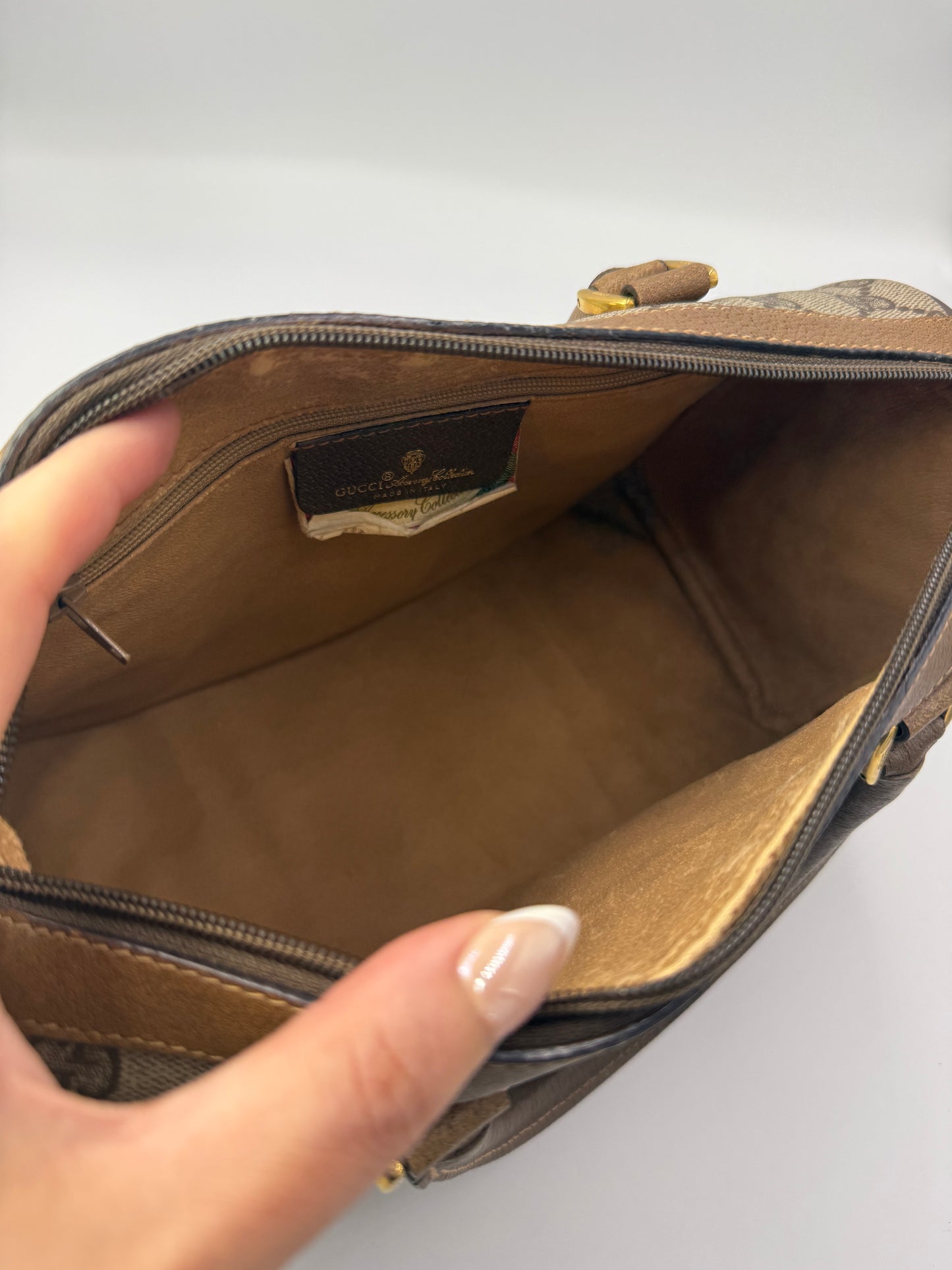 Gucci Supreme Coated Canvas Mini Boston Bag 28 cm