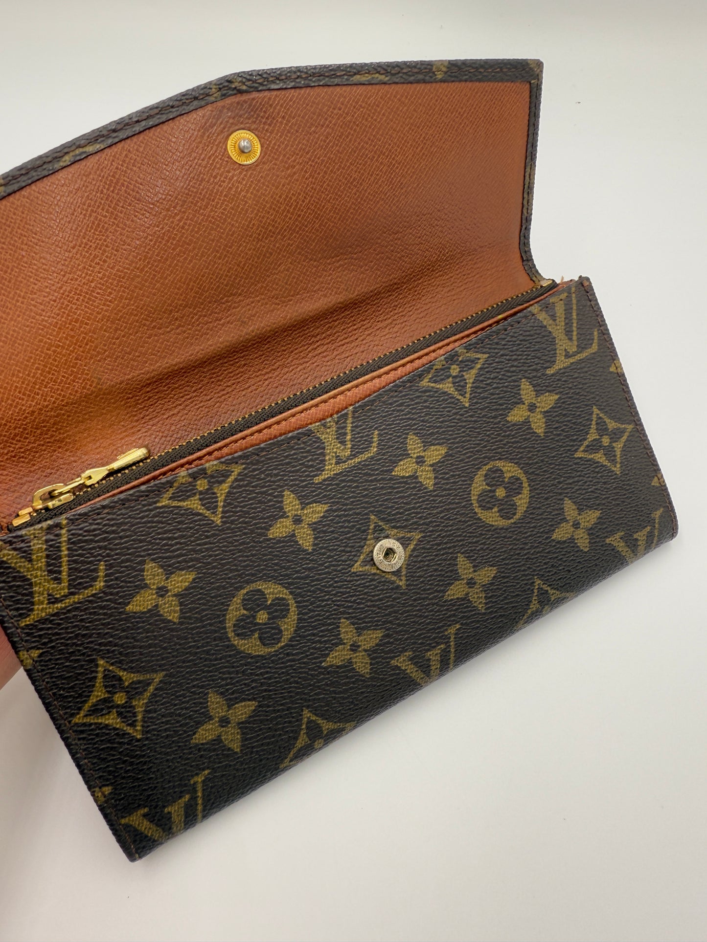 Louis Vuitton Vintage Monogram Coated Canvas Envelope Sarah Wallet