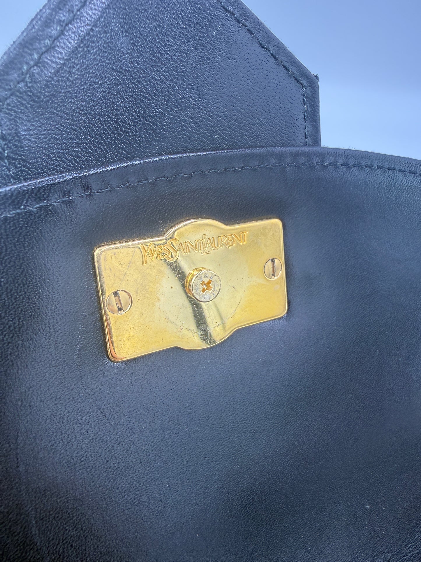 Yves Saint Laurent Black Suede Shoulder Bag Vintage